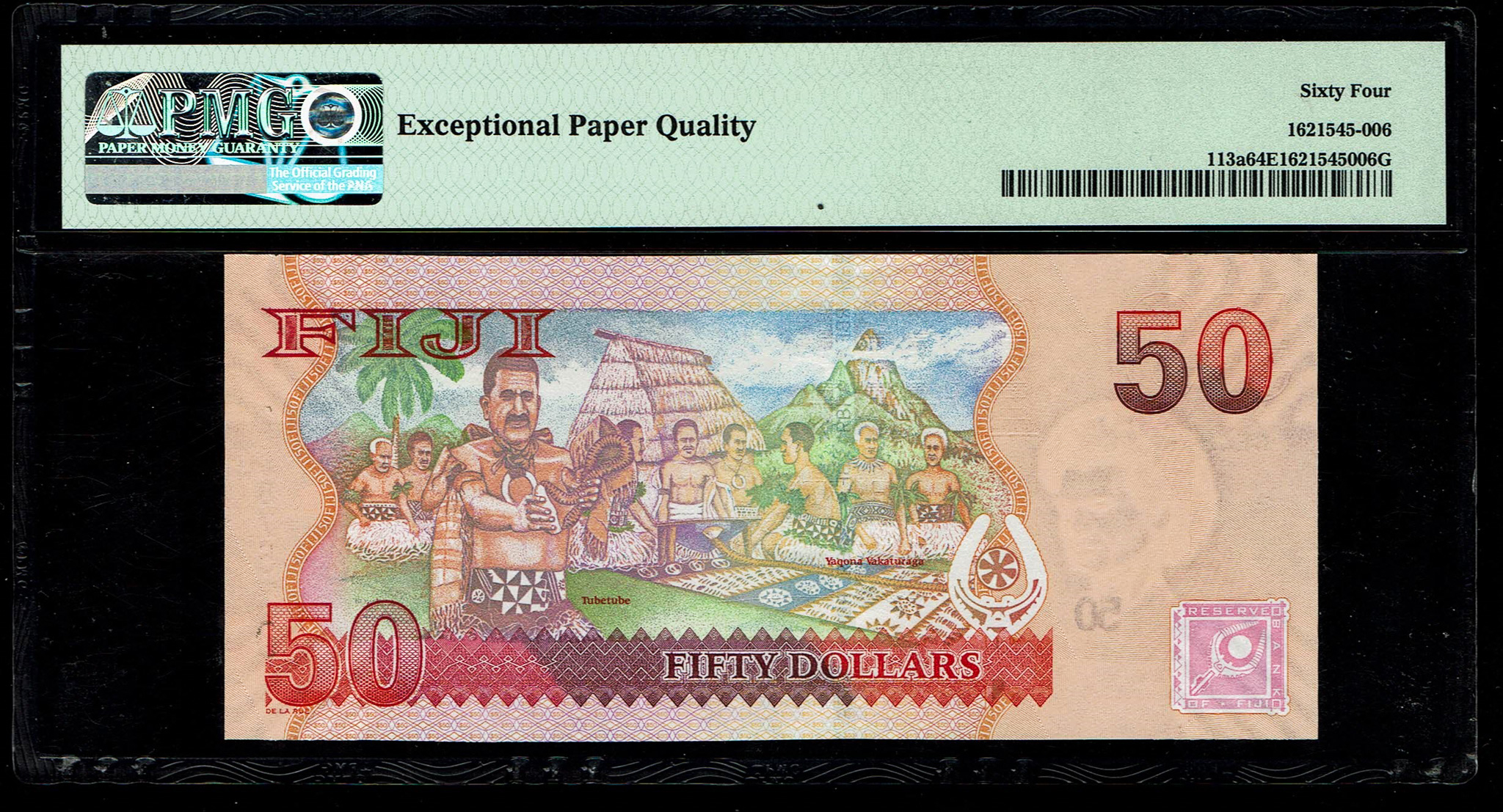 Fiji - 50 dollars 2007 - Pick# 113a - PMG 64 EPQ - 1 1
