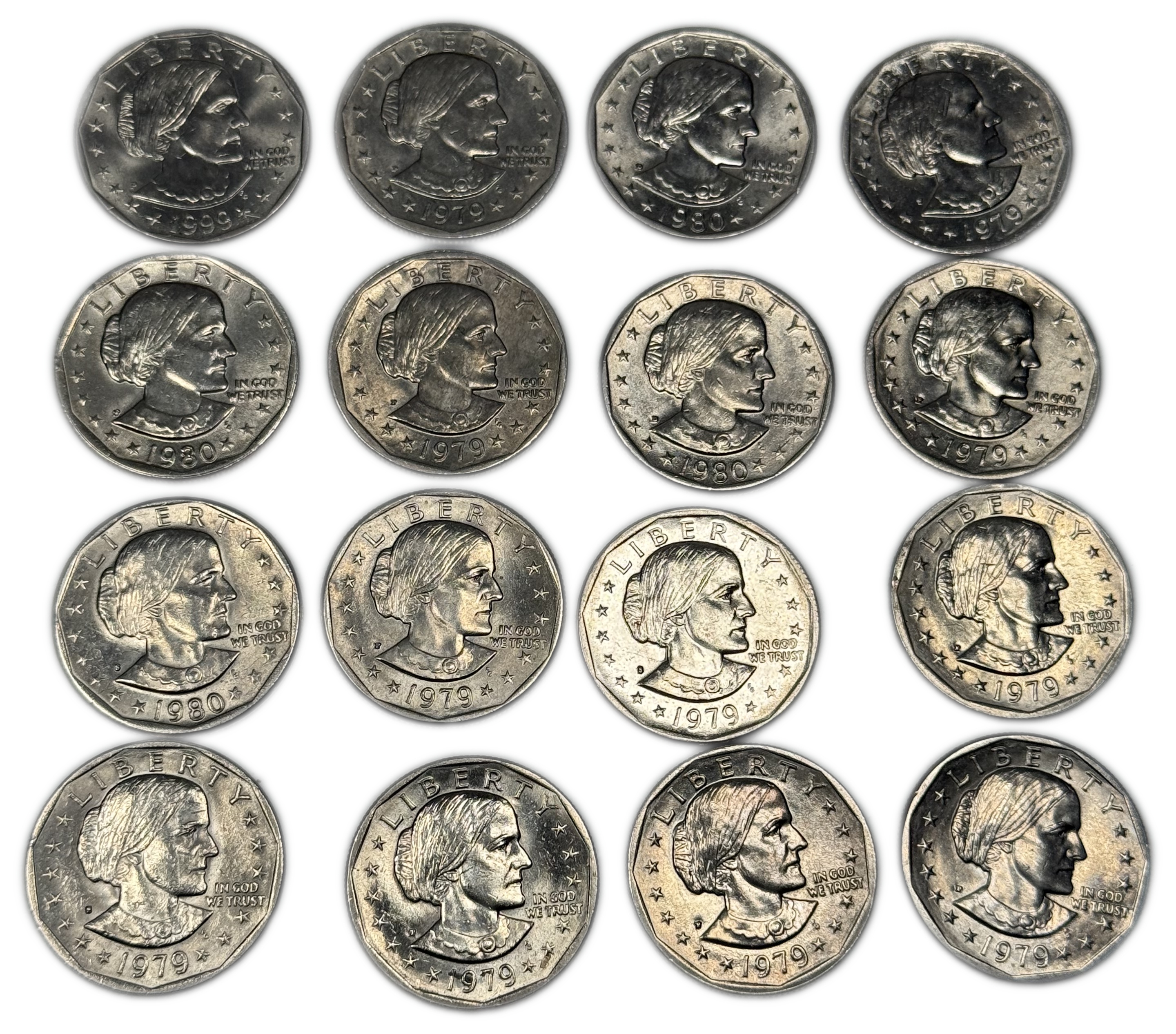 USA - Lot of 43 Susan B. Anthony 1 Dollar Coins - Copper-Nickel, approx. 348.3g, 26.5 mm - 1 2