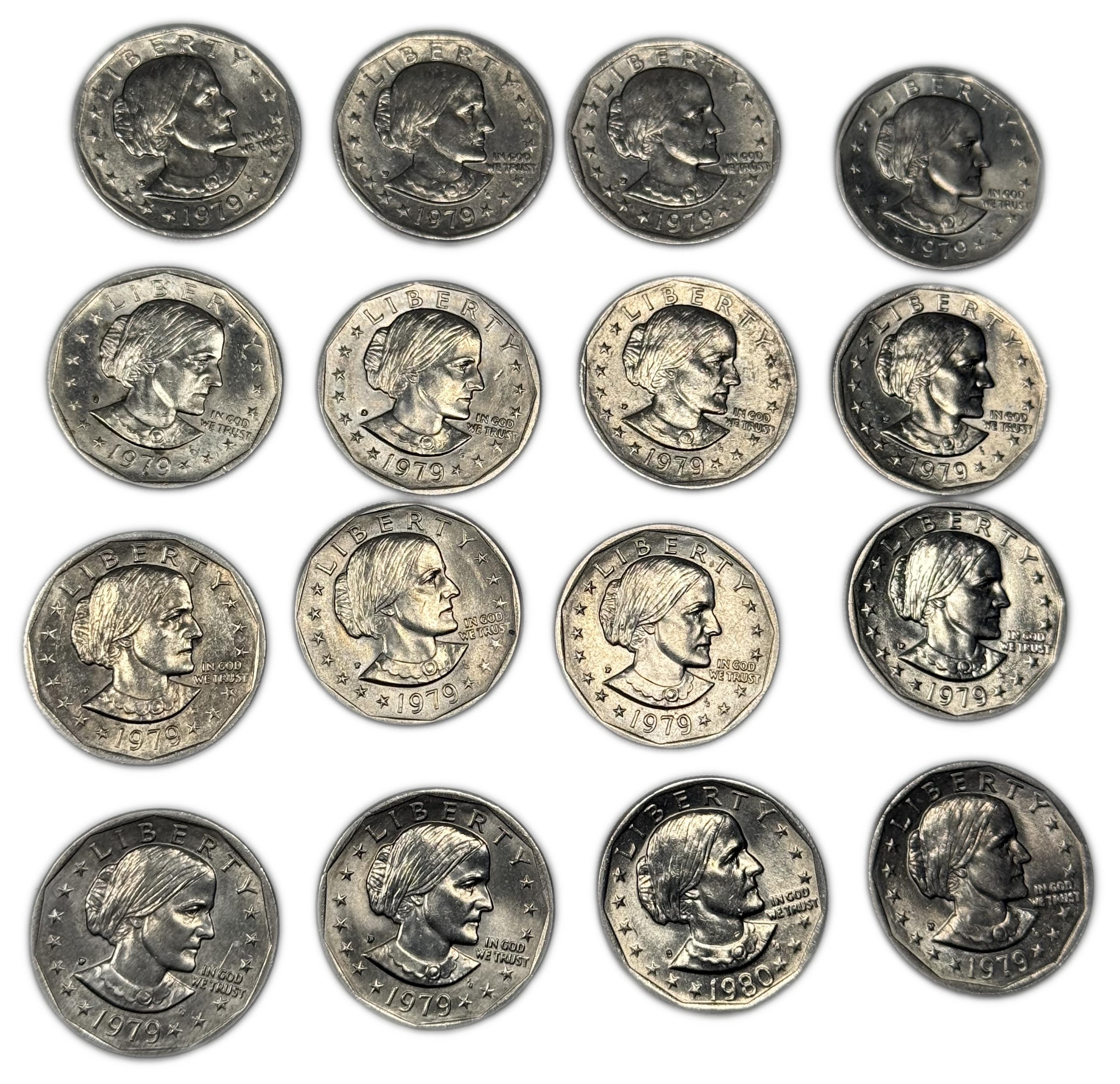USA - Lot of 43 Susan B. Anthony 1 Dollar Coins - Copper-Nickel, approx. 348.3g, 26.5 mm - 1 4