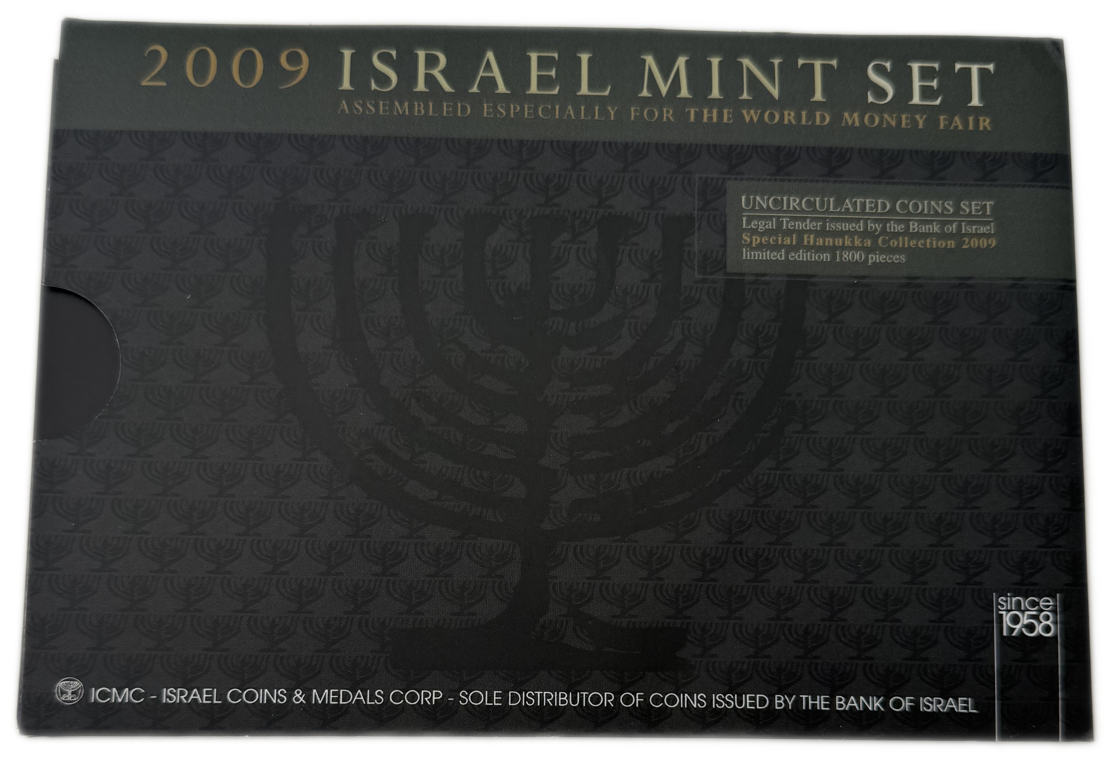 Israel - Official 2009 Mint Set - World Money Fair - Hanukkah Edition - 1 2