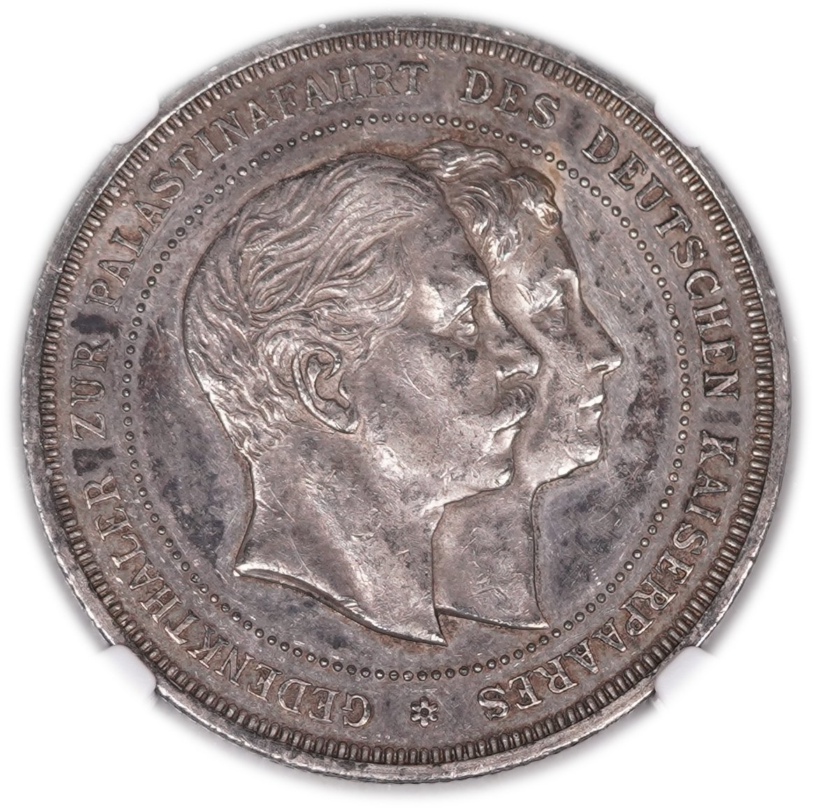 Palestine - Medal Commemorating the Return of Kaiser Wilhelm II from the Holy Land 1898 - Silver, NGC AU 55 - ... - 1 0