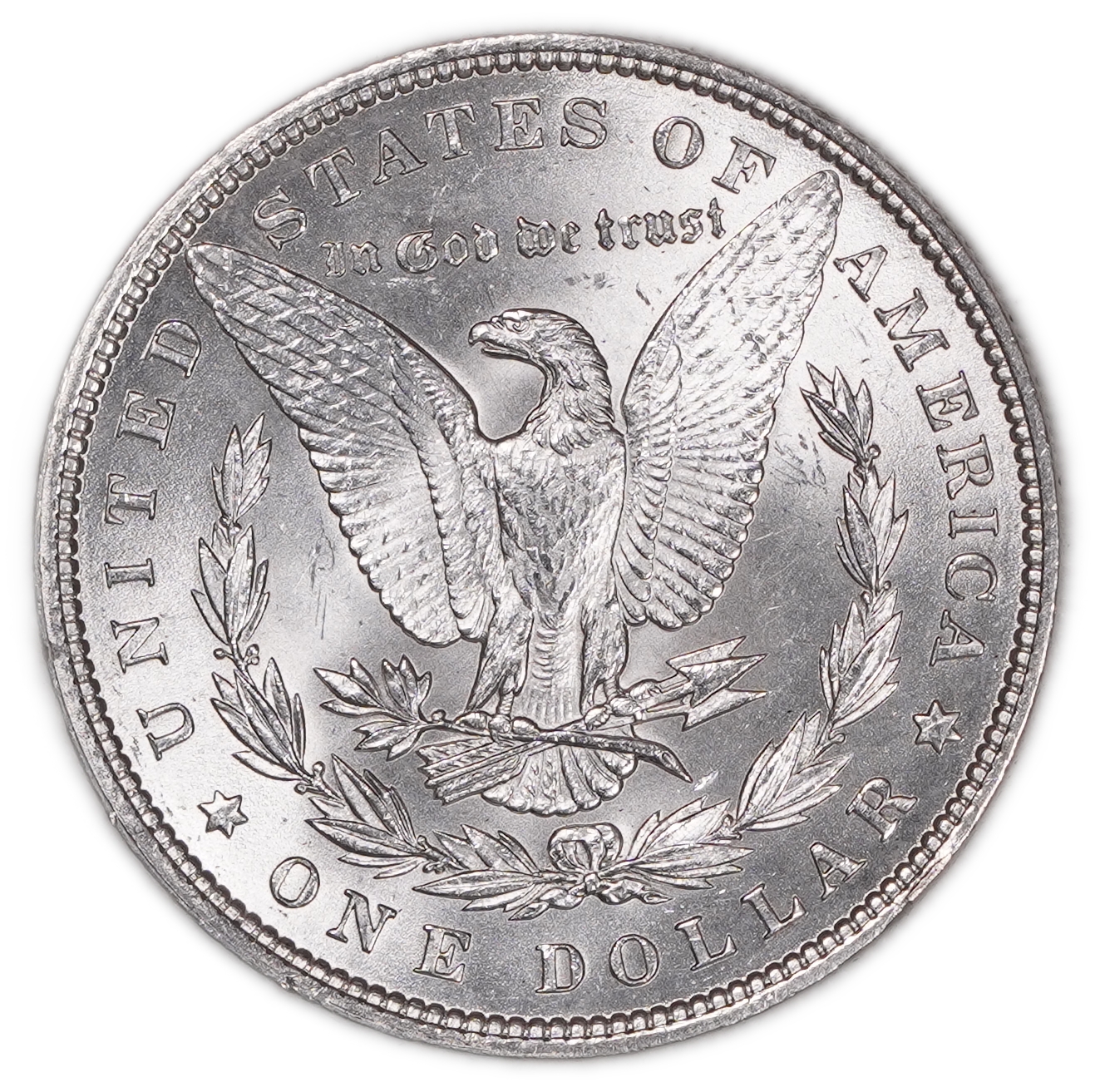 USA - 1 Morgan Dollar 1896 - UNC - 900 silver, 26.73g (net 24.05g, 0.77 oz), 38.1 mm. - 1 1