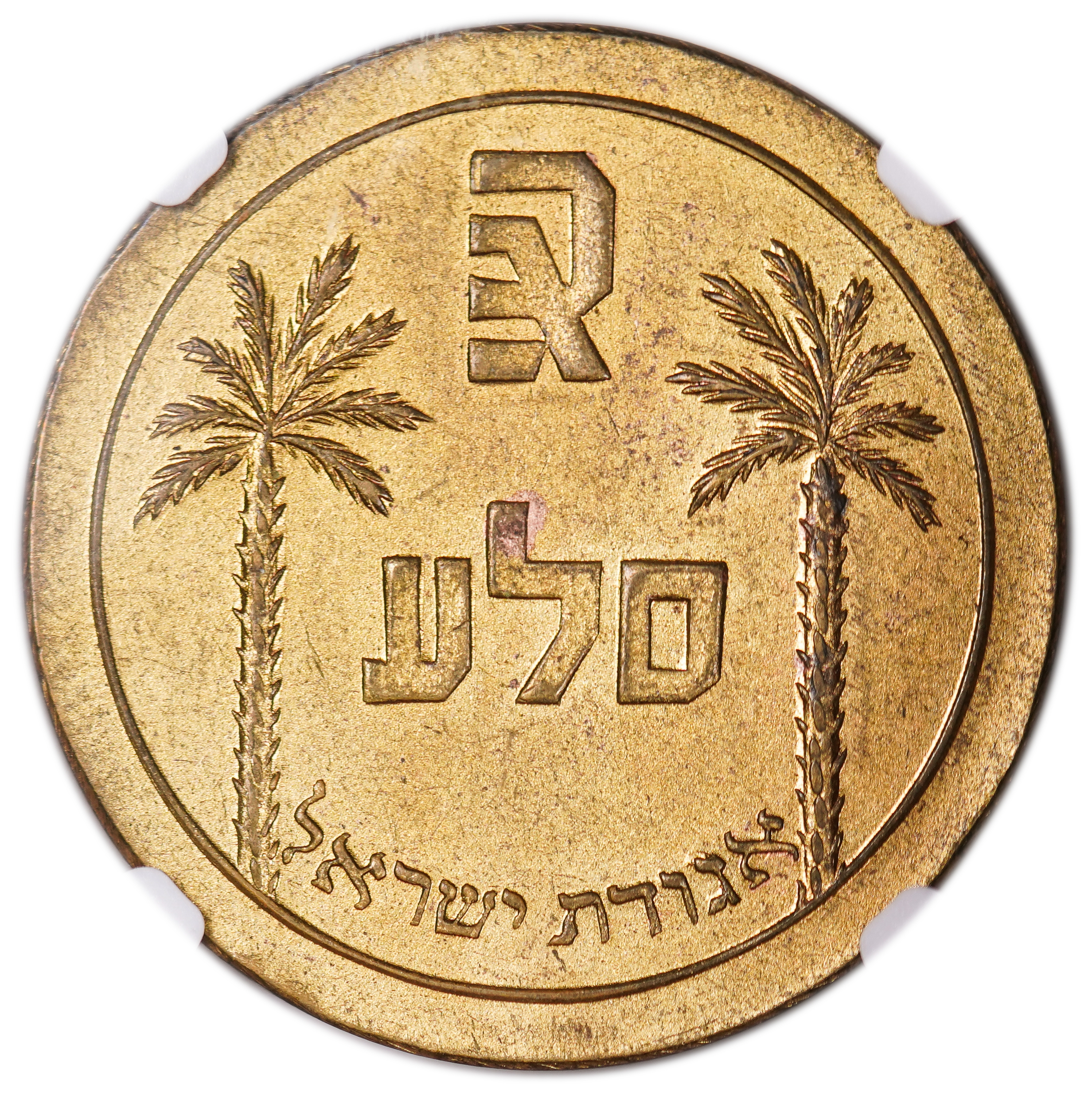 Palestine - Medal, World Congress of "Agudat Israel" - Jerusalem, 1937 - Rare - NGC MS 63 - 1 1