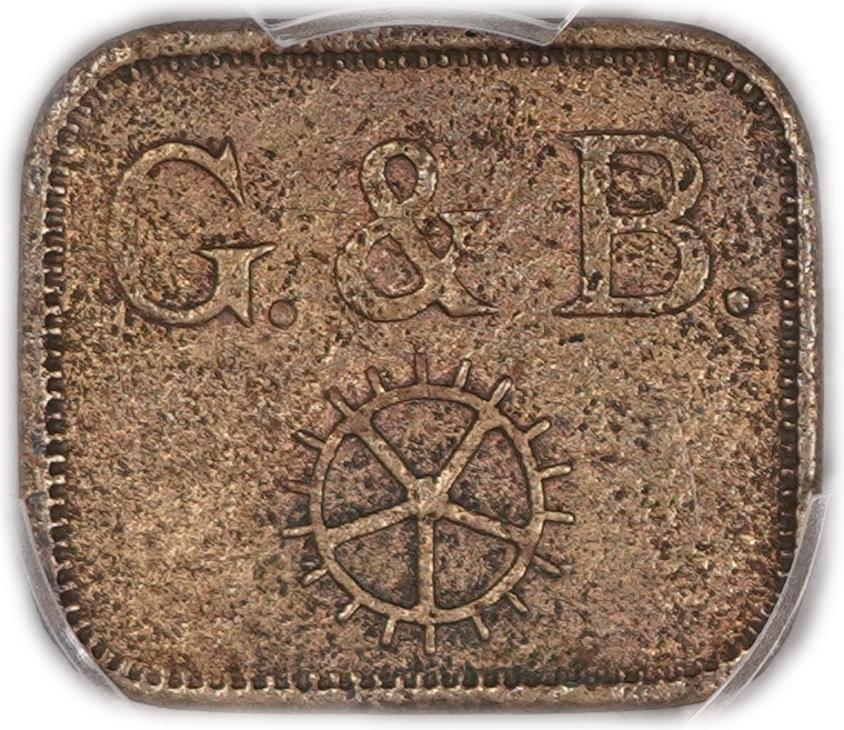 Palestine - 1 Para / Piastre Token 1890-1900 - Templar Community, Haifa - G&B With Cog - Very Rare, Fewer Than 5 ... - 1 1