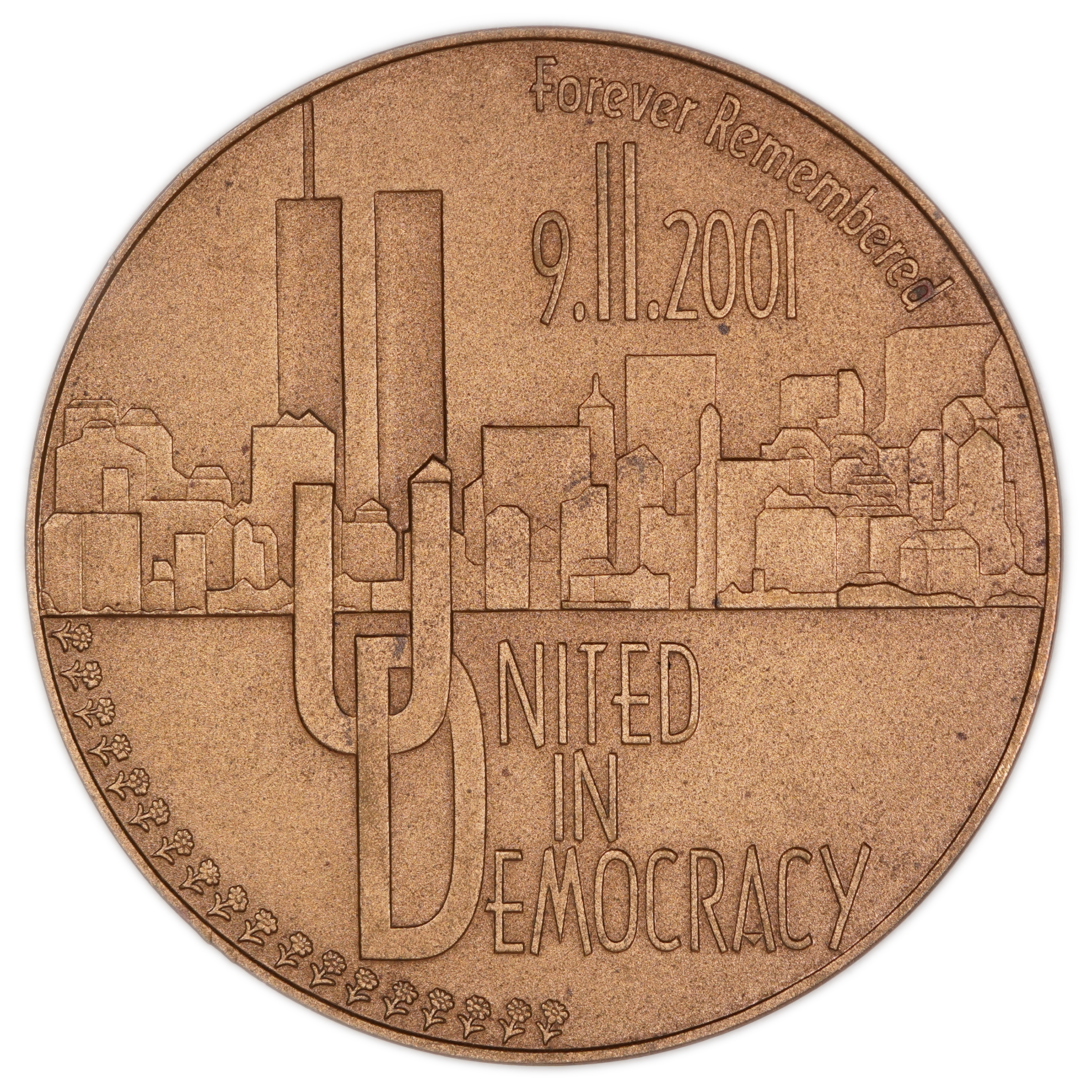 USA - Pair of "Twin Towers - September 11, 2001" Medals - Silver 925, 64.97g (60.1g pure silver, 1.93 oz), and ... - 1 4