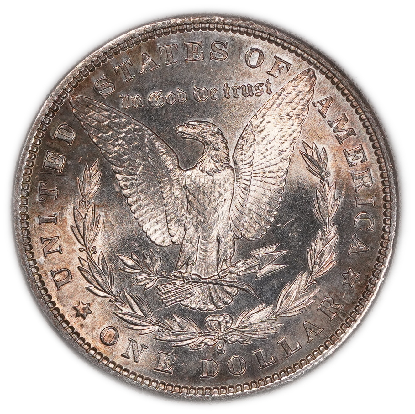 USA - 1 Morgan Dollar 1881 S - UNC - 900 silver, 26.73g (net 24.05g, 0.77 oz), 38.1 mm. - 1 1