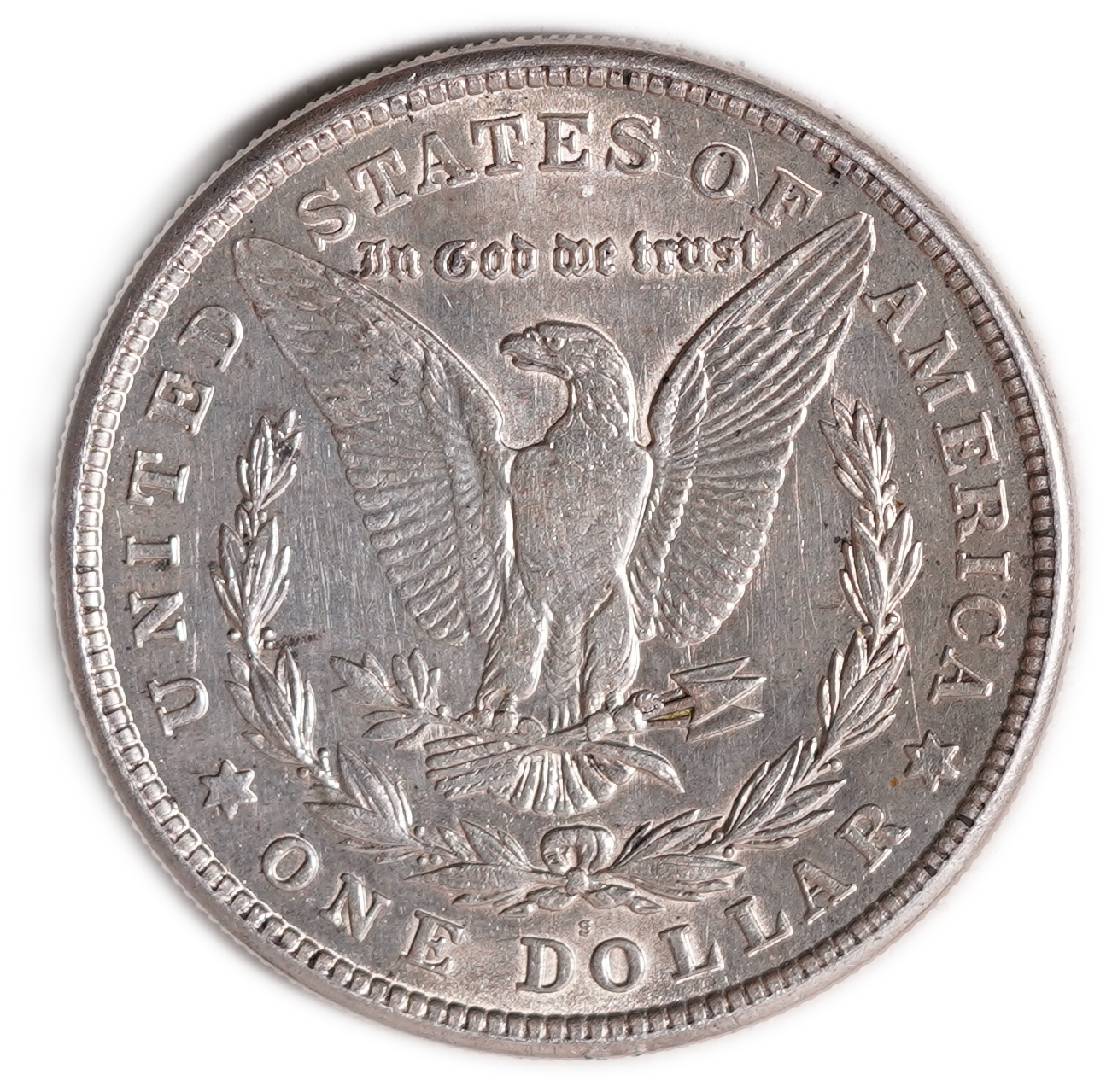 USA - 1 Morgan Dollar 1921 S - Extra Fine - About Uncirculated - 900 silver, 26.73g (net 24.05g, 0.77 oz), 38.1 mm. - 1 1