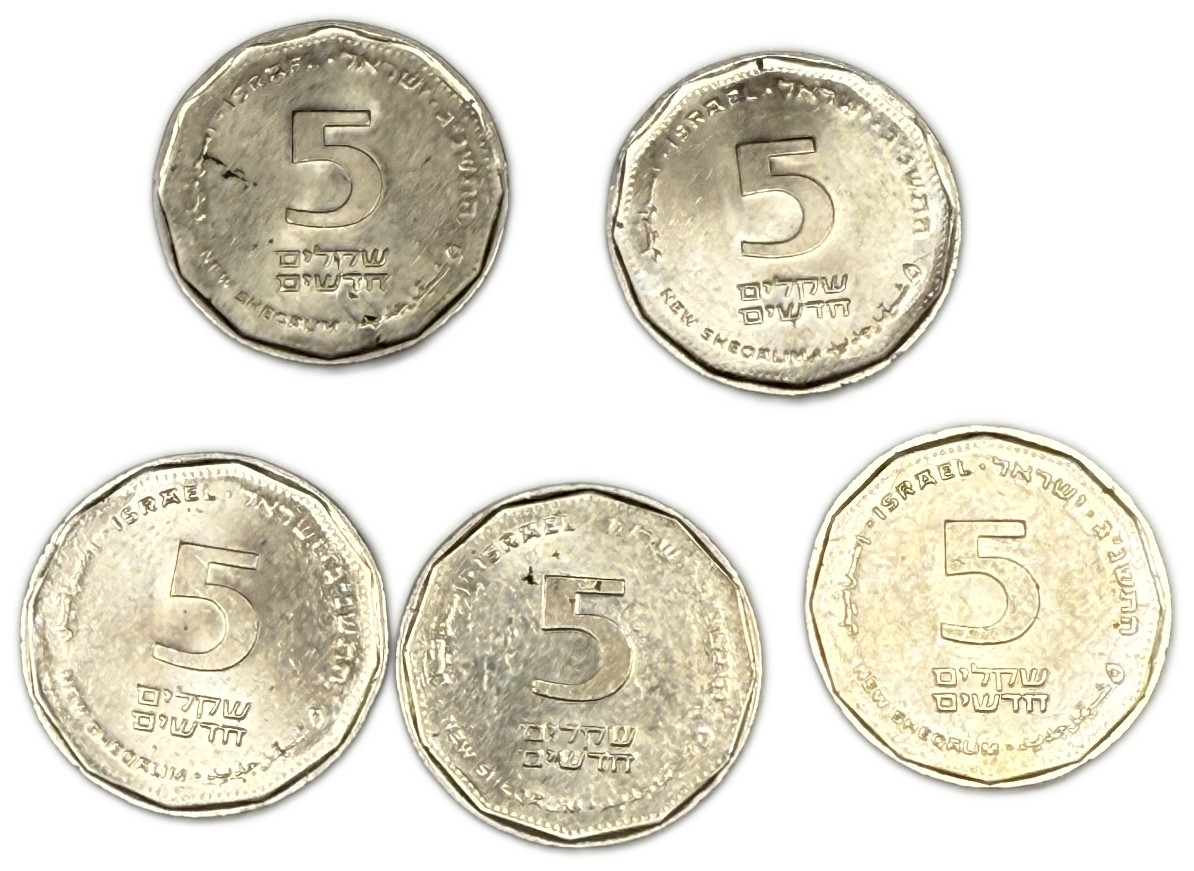 Israel - Group of 41 Coins - 5 Sheqalim - “Chaim Weizmann” and “Levi Eshkol” - 1 2