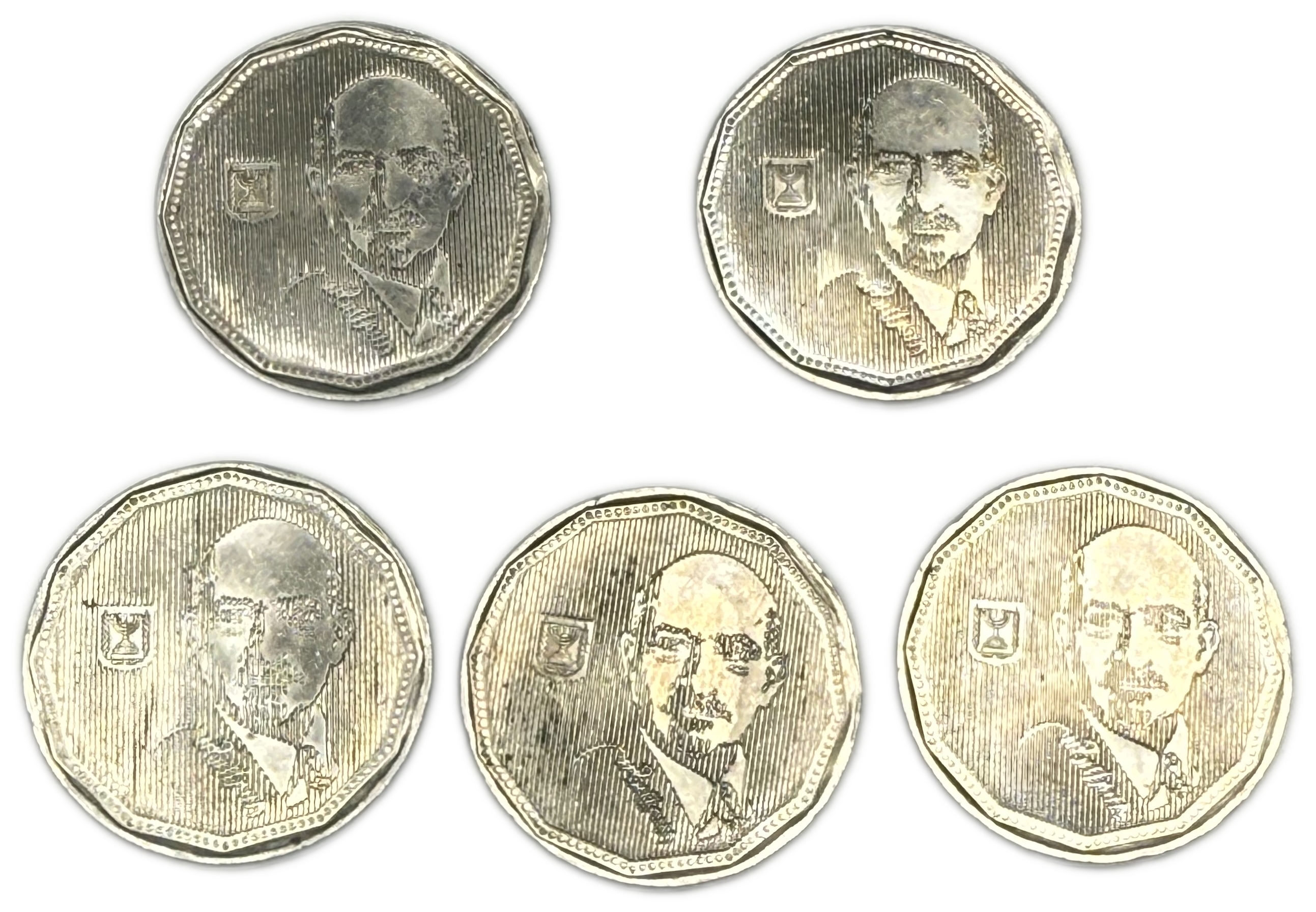 Israel - Group of 41 Coins - 5 Sheqalim - “Chaim Weizmann” and “Levi Eshkol” - 1 1
