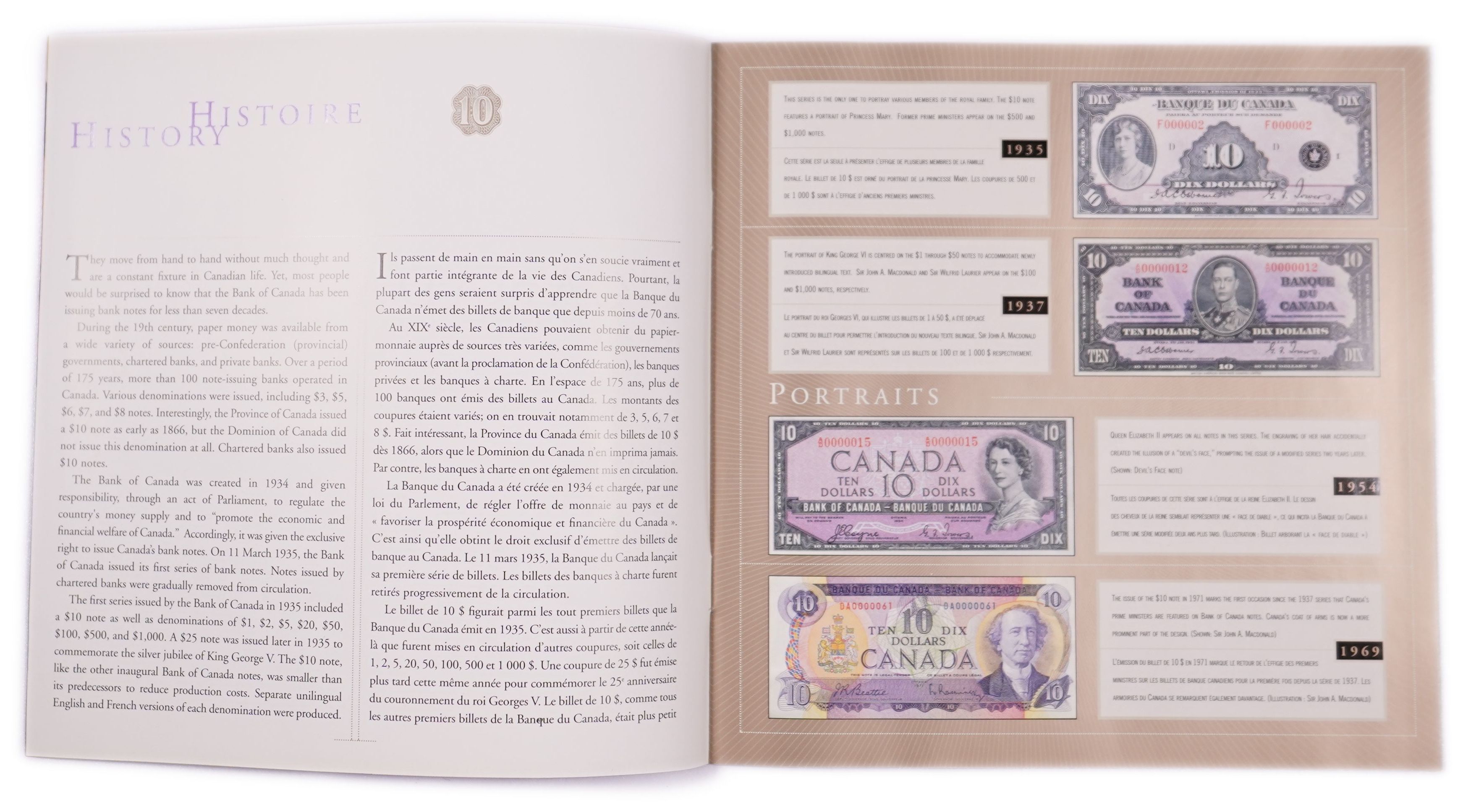 Canada - Lasting Impressions 10 Dollar 2001 Set issued by the Bank of Canada - 1 3