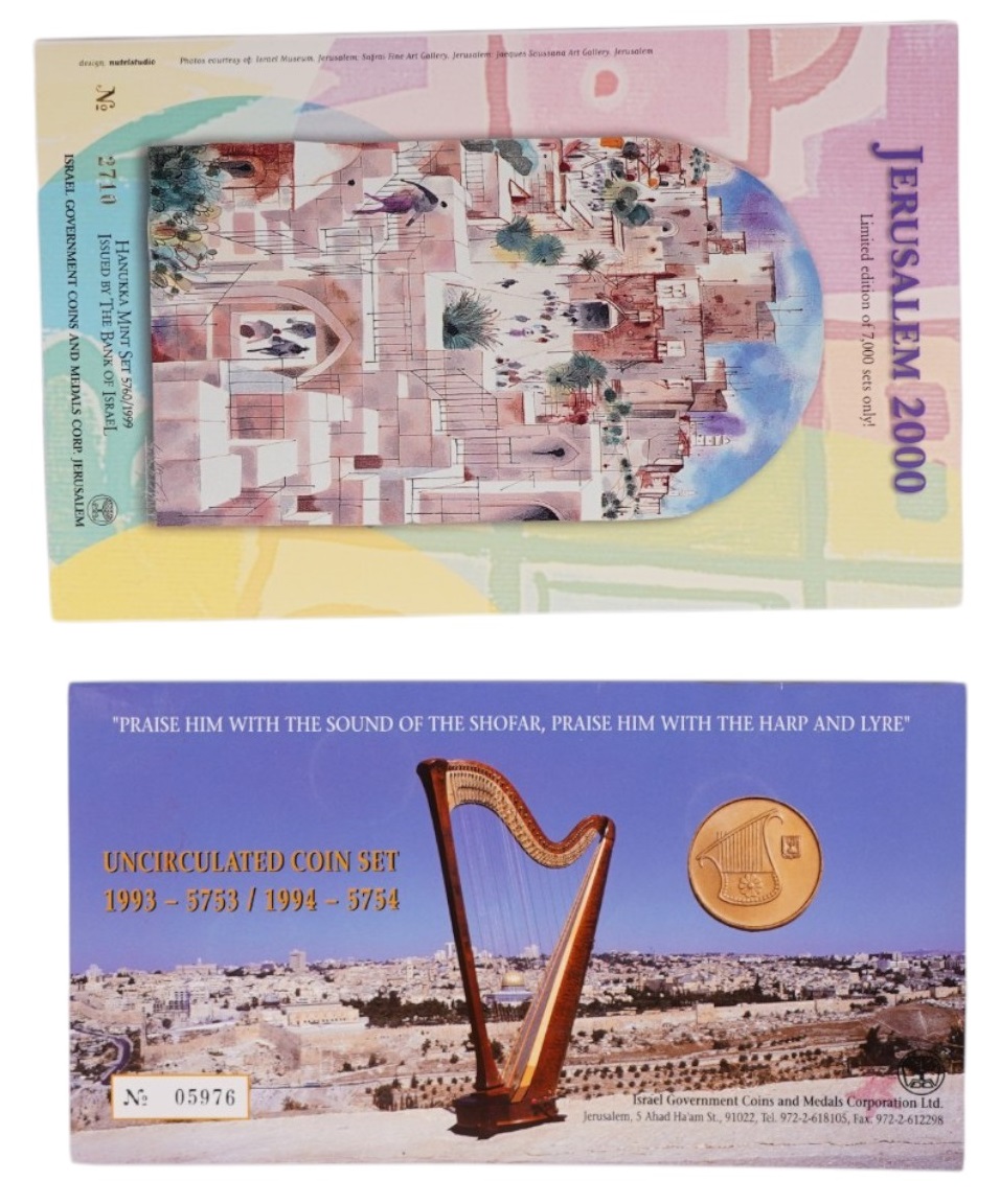 Israel - Pair of Israeli Sheqel Era Coin Sets - 1 6