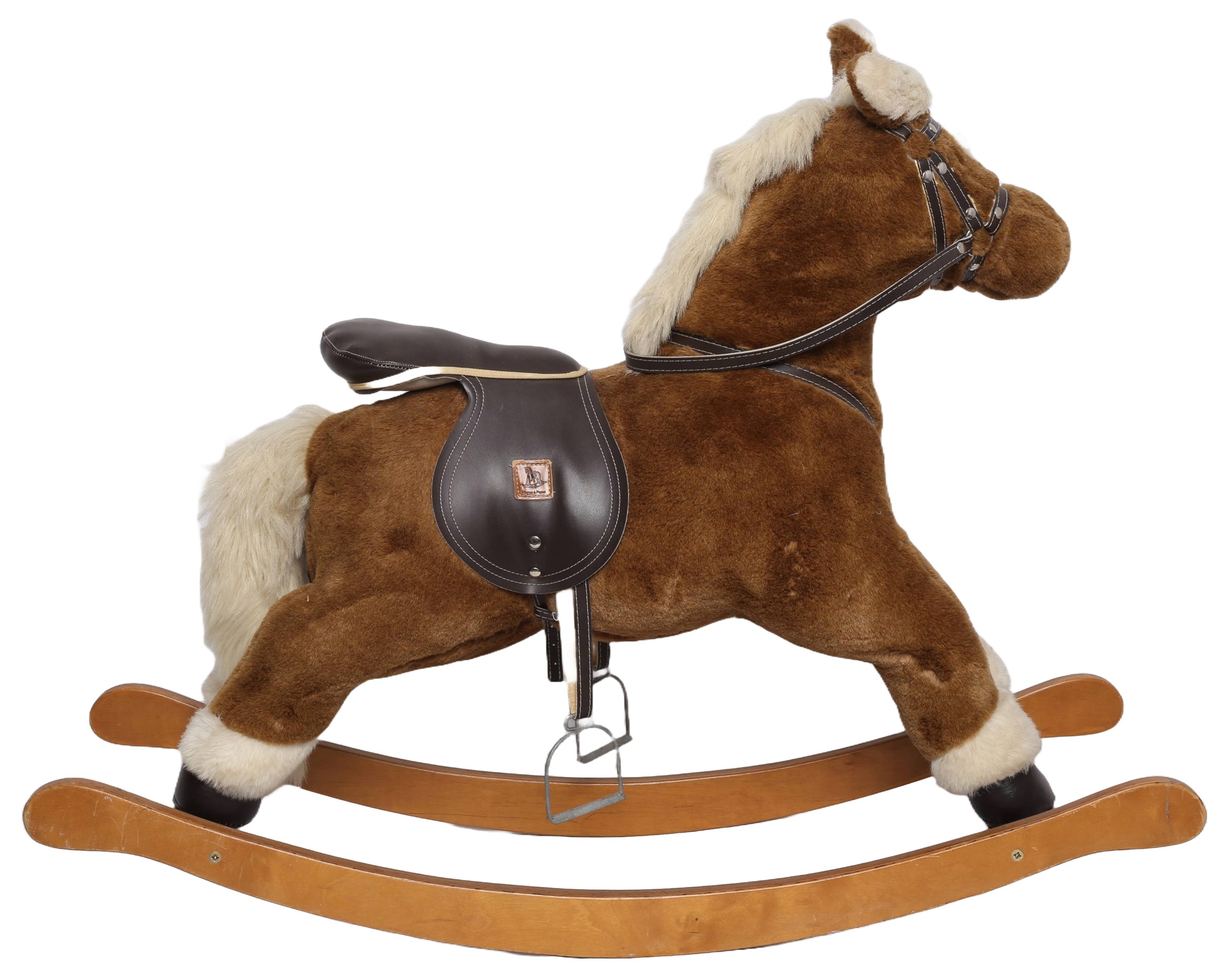 Mamas and Papas Rocking Horse. Saddle height approx 58cm, max height at head, 83cm and length 100cm. Collection only - 1 1