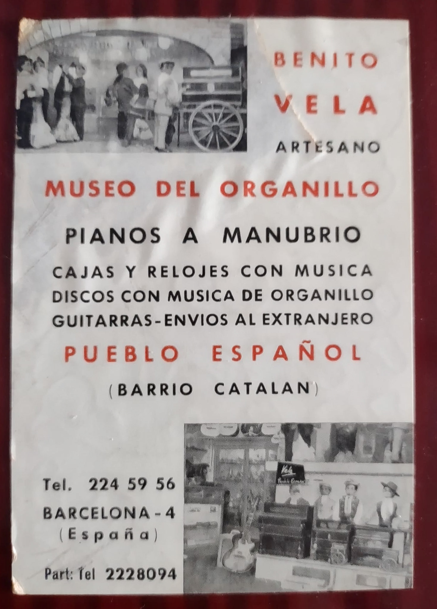 Beautiful Barrel Piano with Benito Villa Label and by Manubrio. Approx 60cm high by 61cm wide (including handle) ... - 1 1
