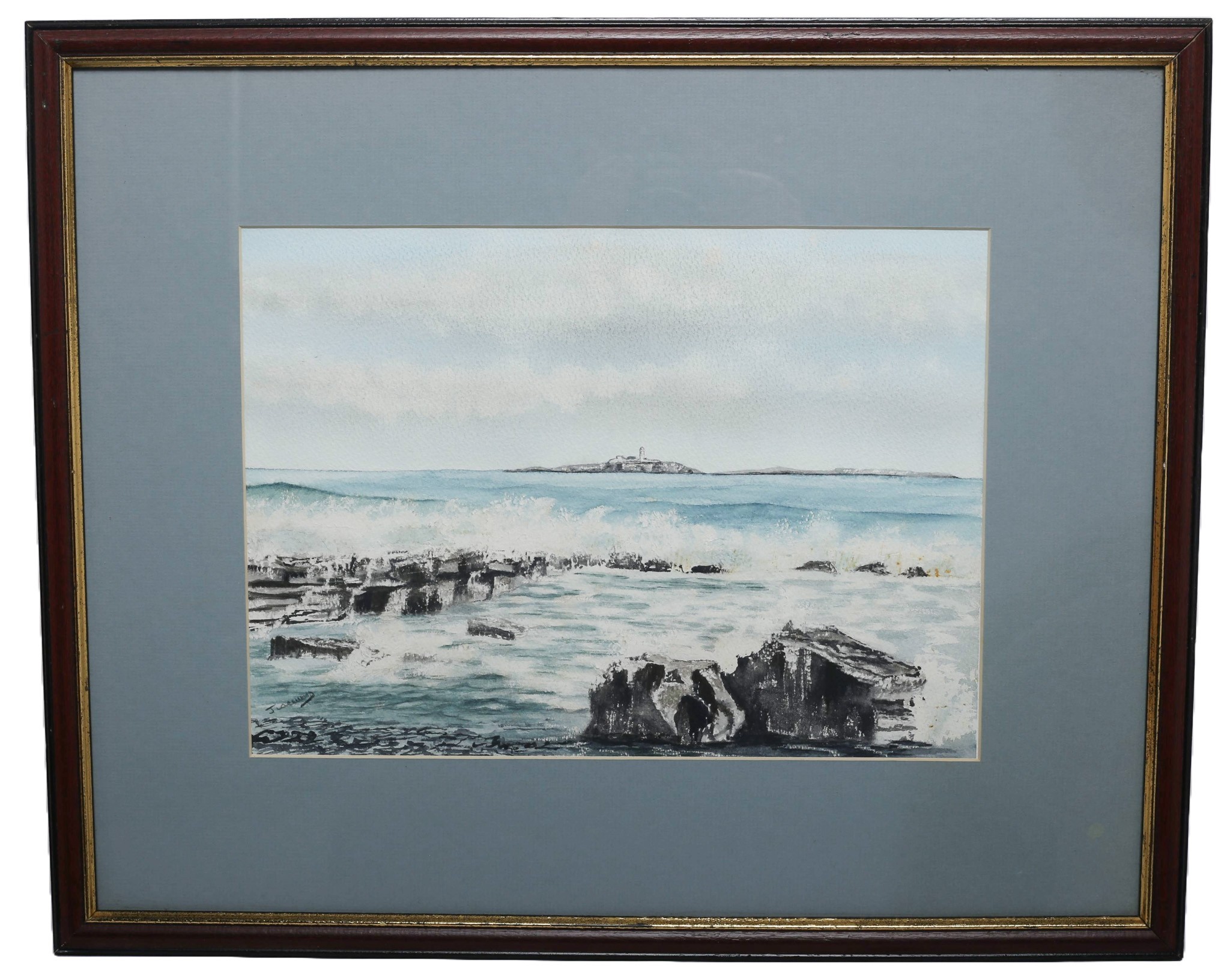 4 x Framed Prints/Paintings of Durham Cathedral, Newcastle and The Farne Islands. Includes framed Watercolour of ... - 1 1