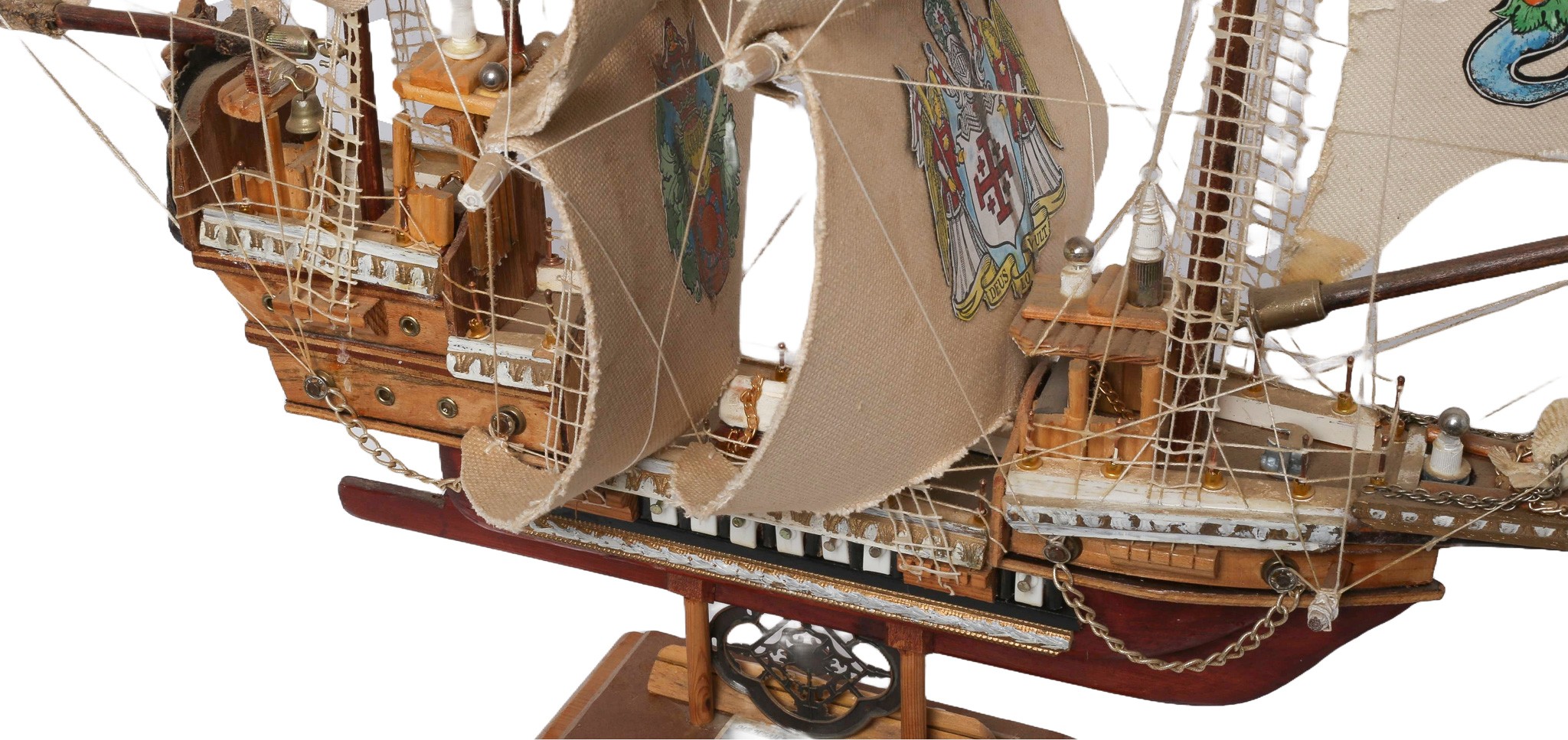 Model Ship. Collection only. Approx 75cm tall by 63cm wide. - 1 2