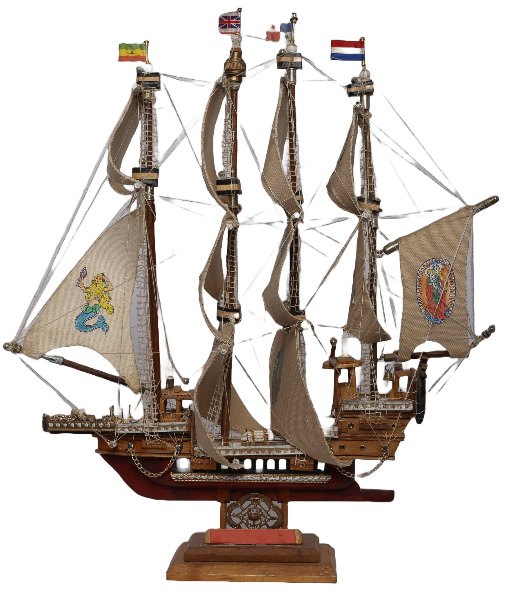 Model Ship. Collection only. Approx 75cm tall by 63cm wide.