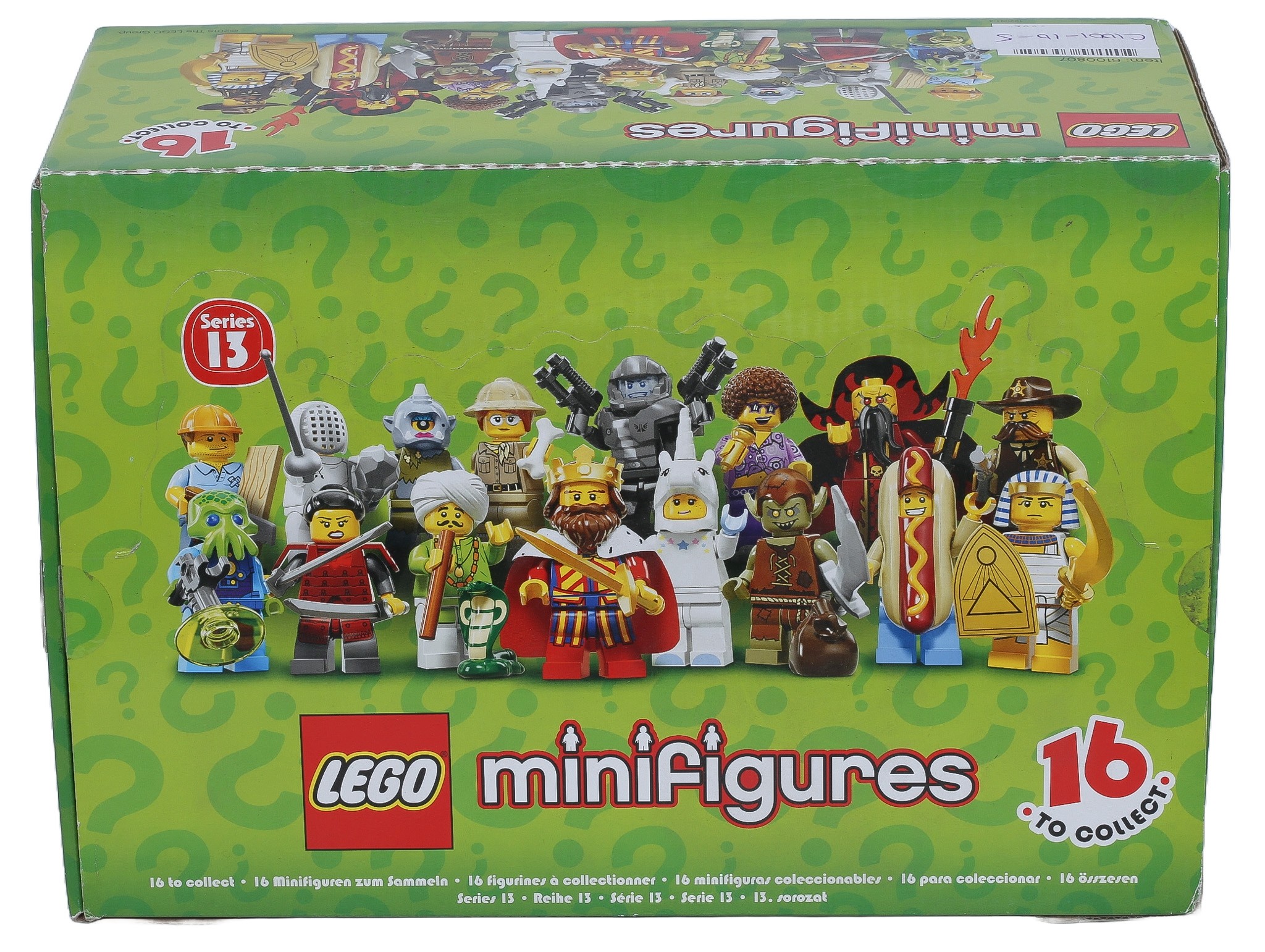 Box of 39 Lego Series 13 Minifigures. Packets have been cut open and retaped with pieces still inside. Contains ... - 1 1