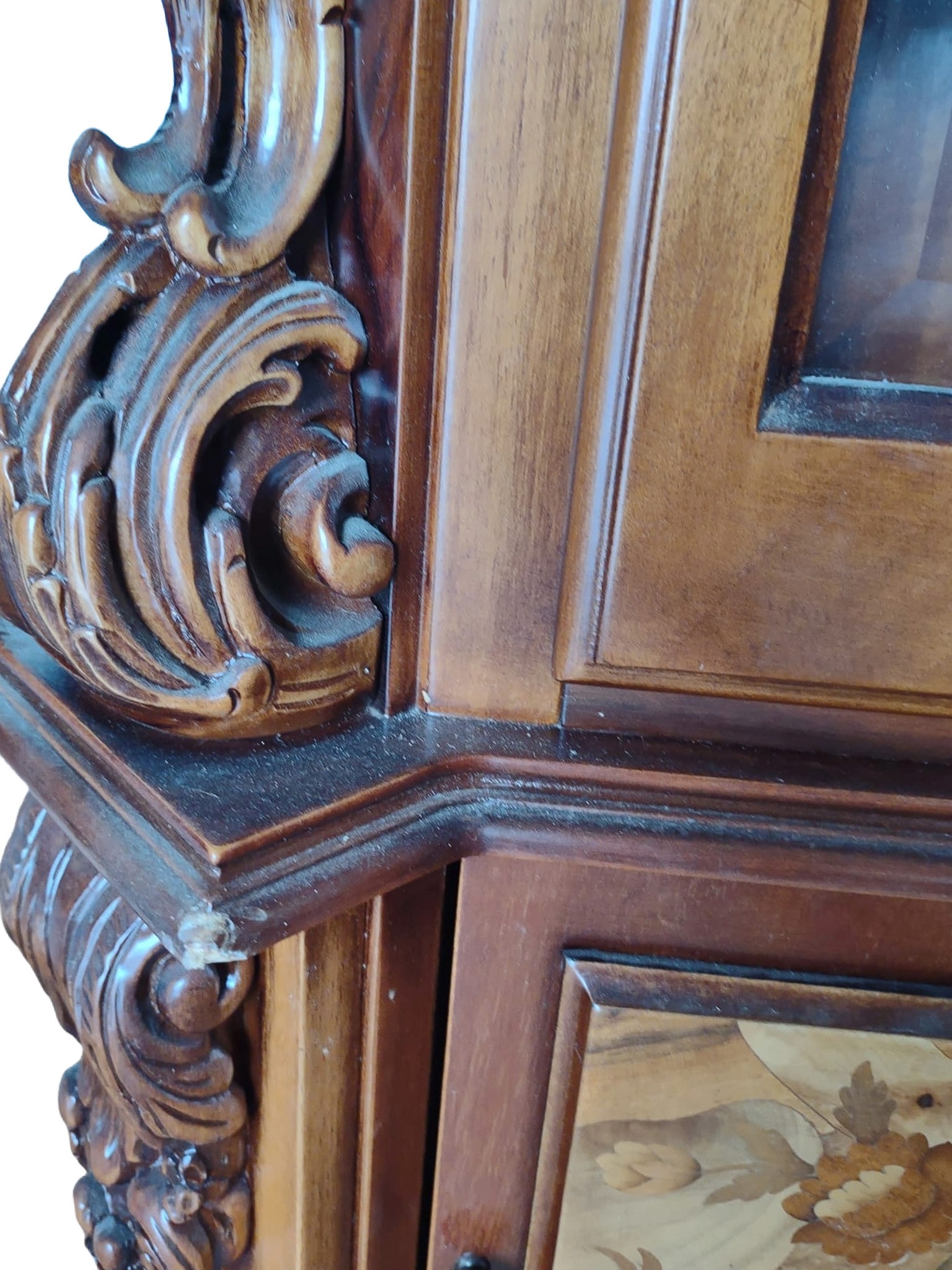Ornate Italian Long Case Clock. Approx 211cm high by 66cm at widest point and 32cm at deepest point. Complete with ... - 1 3