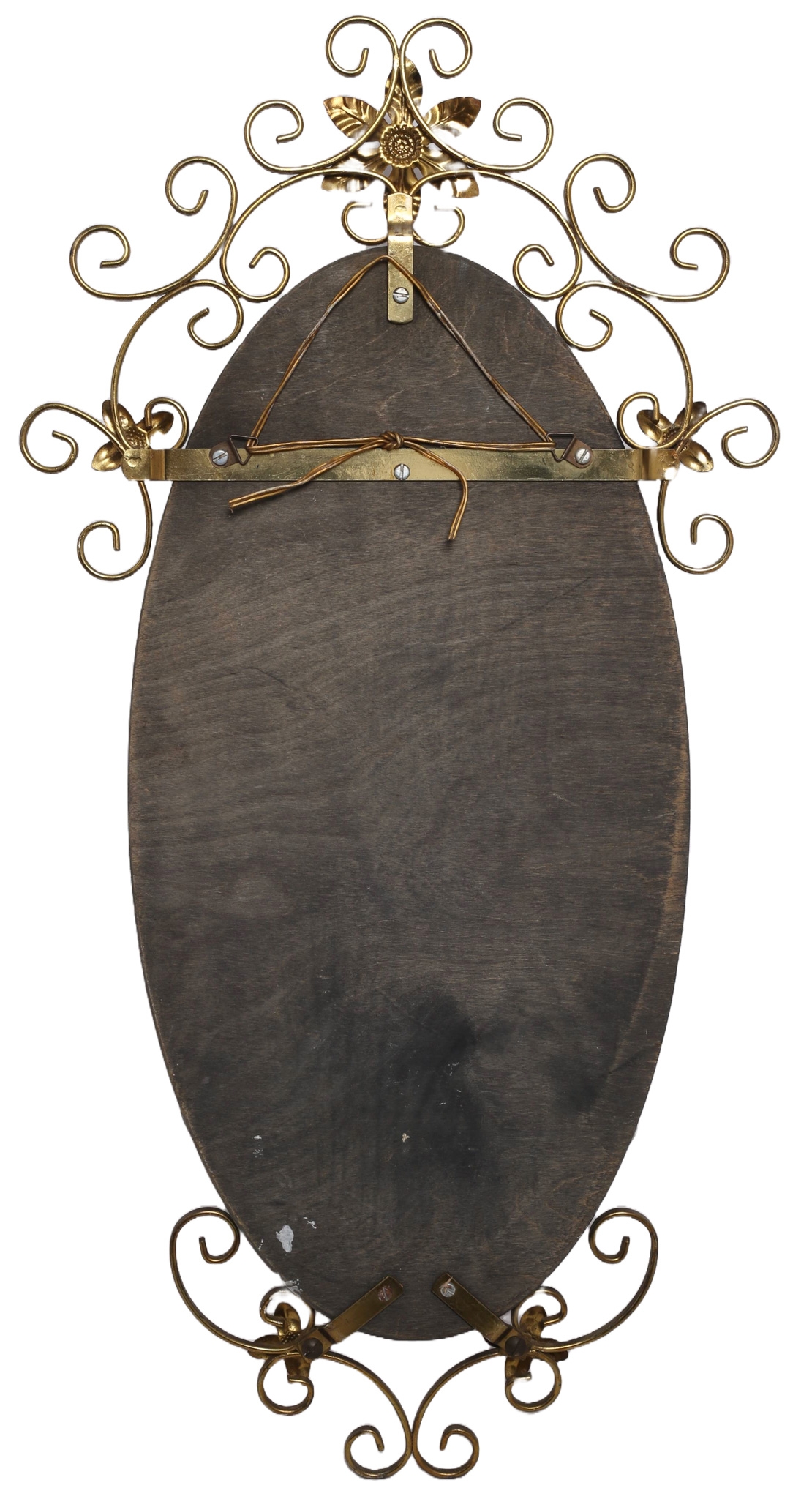 Ornate Wall Mirror with Gilt Accents. Approx 75cm high by 37cm wide. Collection only. - 1 1