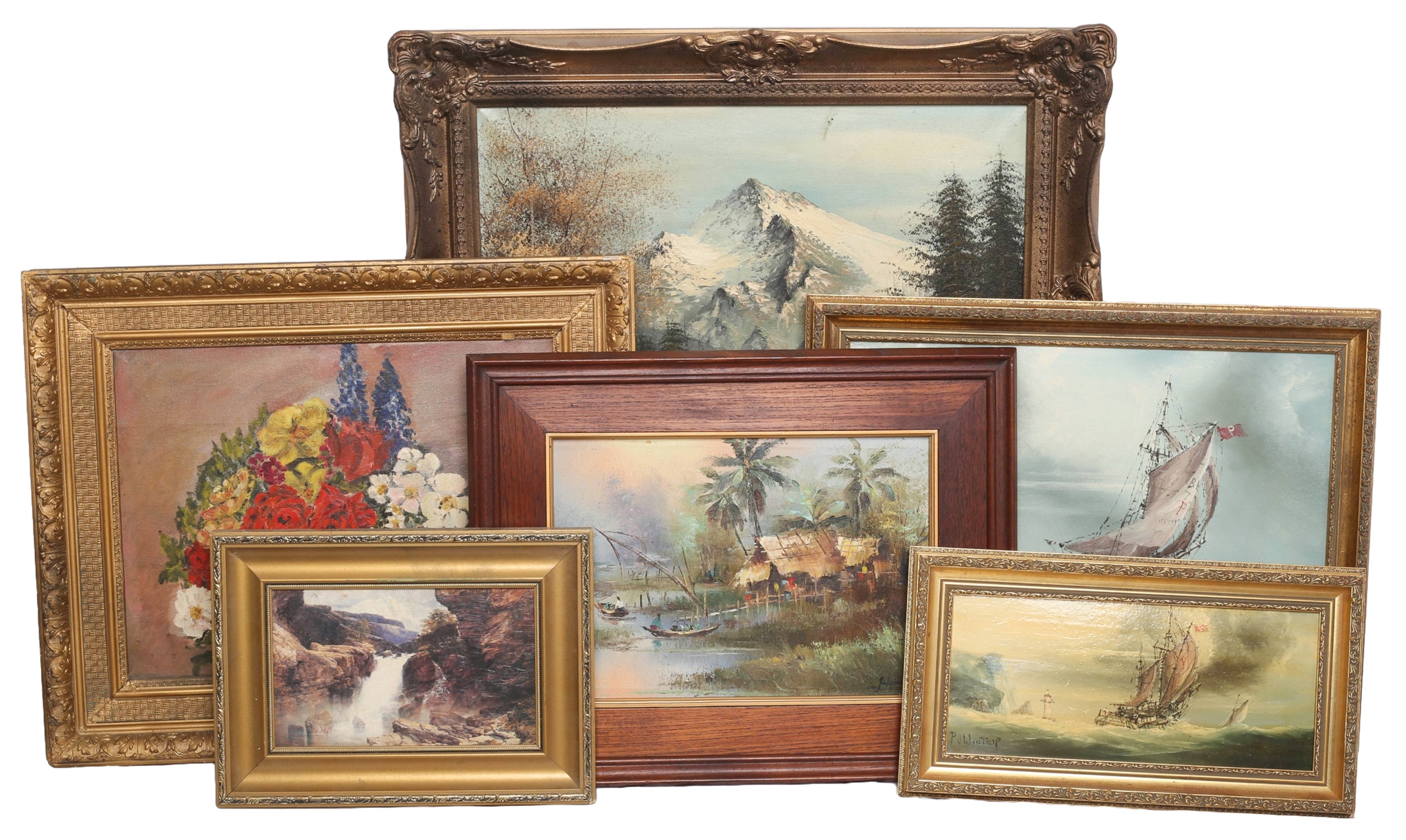 Mixed Lot of Oil Paintings and Oleographs. Collection only.