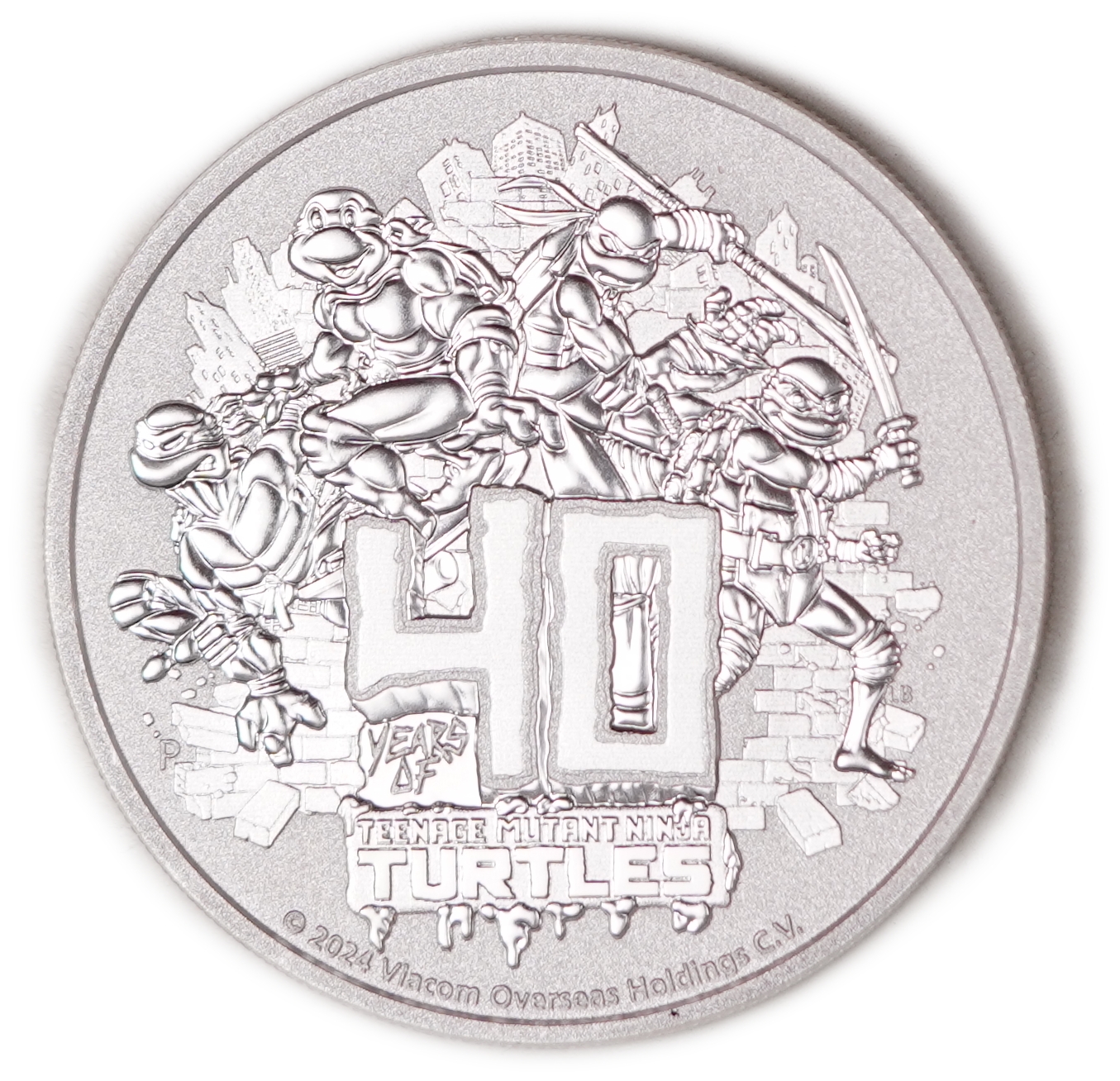 Tuvalu - 1 Dollar 2024 - 40 Years of Teenage Mutant Ninja Turtles - Silver 999.9, 1oz (31.1g Pure Silver) - 1 0