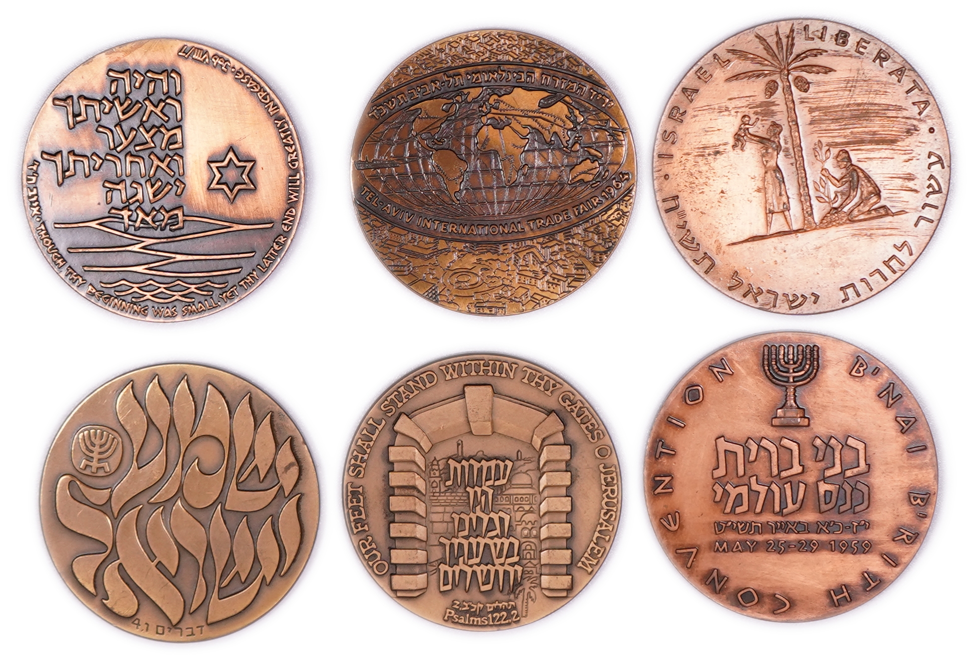 Israel - Group of 25 Medals by the Israel Coins and Medals Corporation and Others - Bronze, Various Metals and ... - 1 5