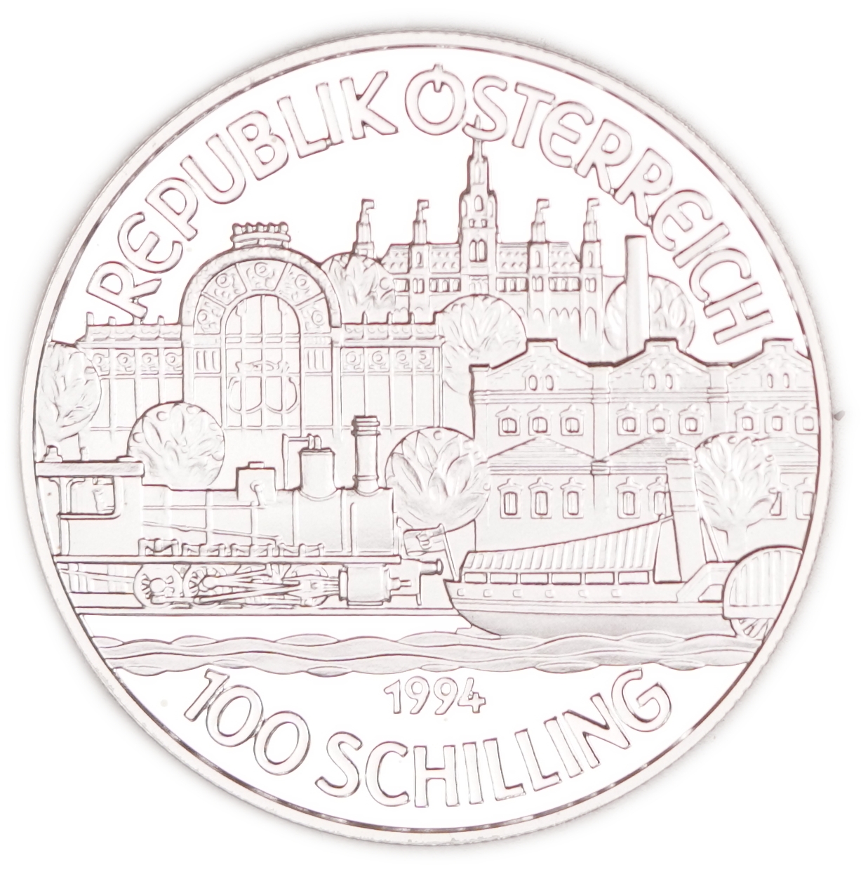 Austria - 100 Schilling 1994, Emperor Franz Joseph I - .900 Silver, 20 g (18 g Pure Silver, Approximately 0.579 ... - 1 1