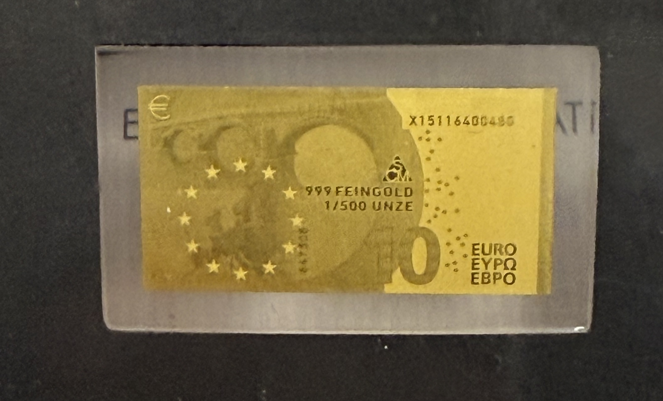 Gold Bars - Euro Banknotes Series - 13 Gold .999 Miniature Bars Featuring €5–€500 Denominations - Approximately ... - 1 3