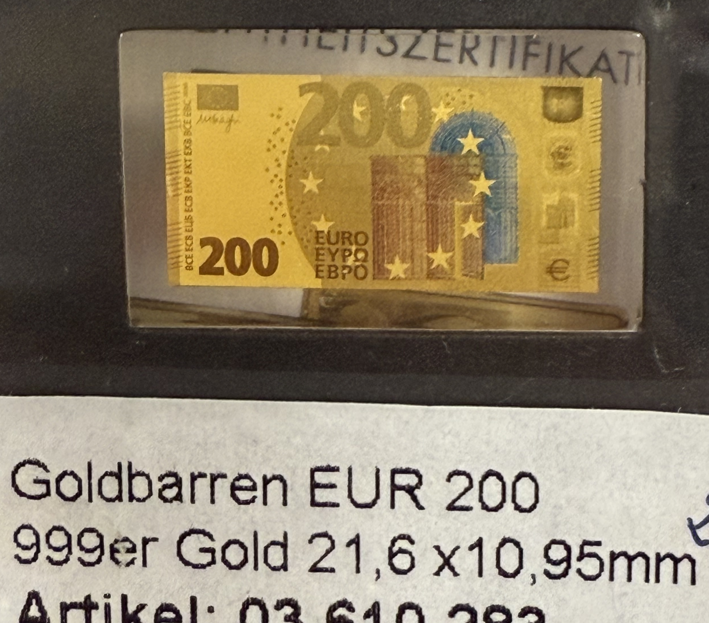 Gold Bars - Euro Banknotes Series - 13 Gold .999 Miniature Bars Featuring €5–€500 Denominations - Approximately ... - 1 10