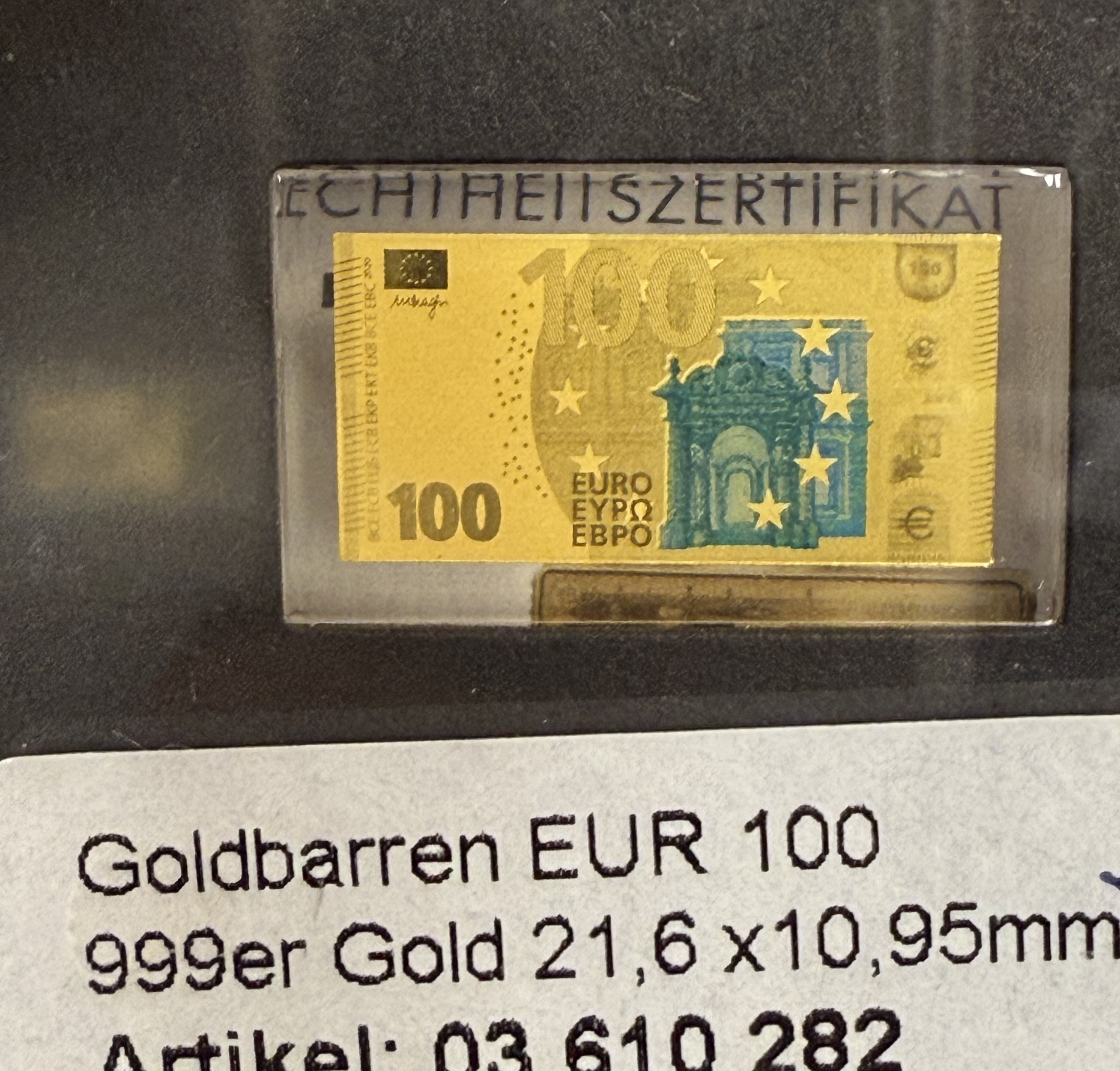 Gold Bars - Euro Banknotes Series - 13 Gold .999 Miniature Bars Featuring €5–€500 Denominations - Approximately ... - 1 8