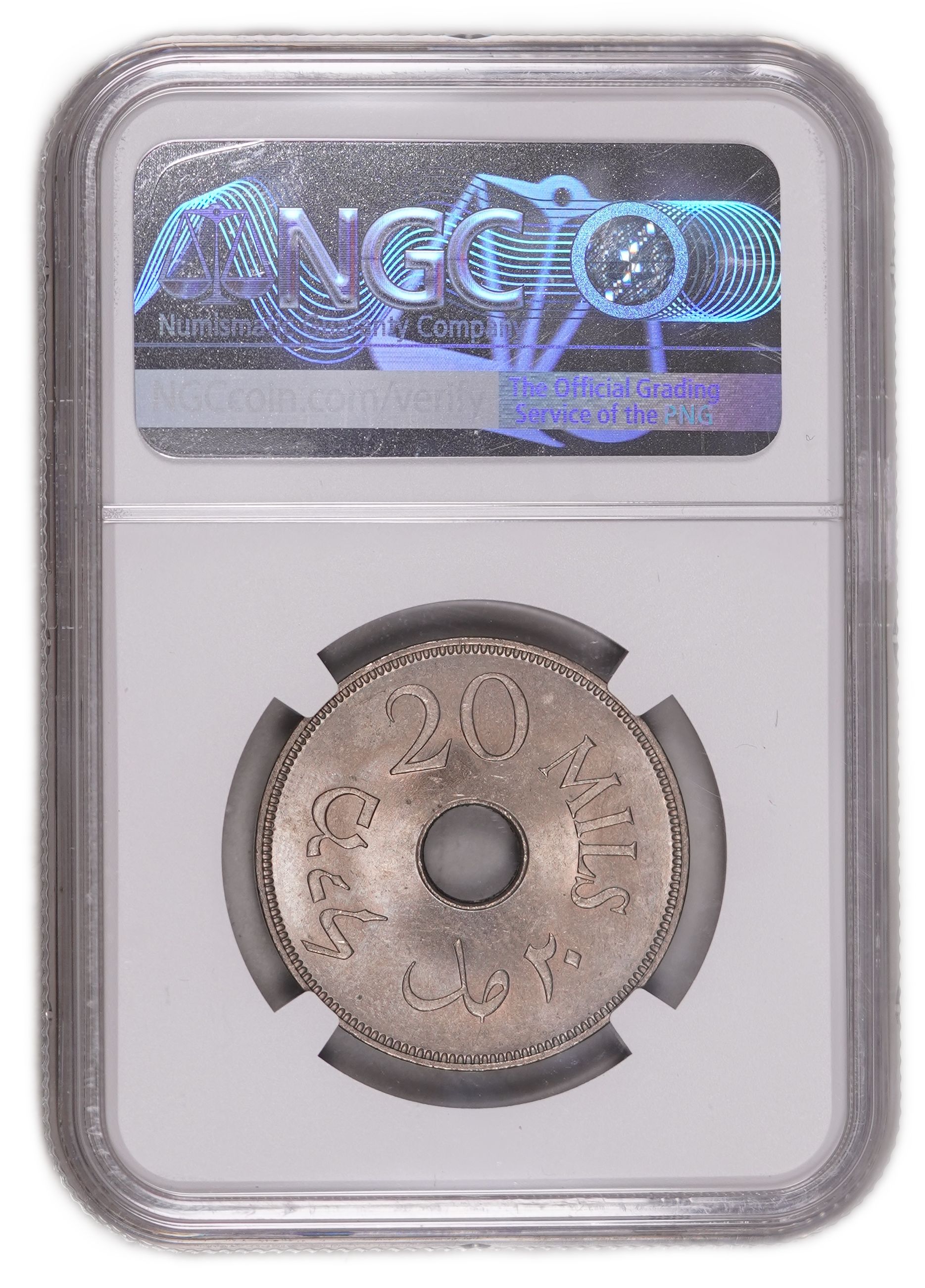 Palestine - 20 Mils 1927 - KM# 5 - NGC MS 64 - 1 3
