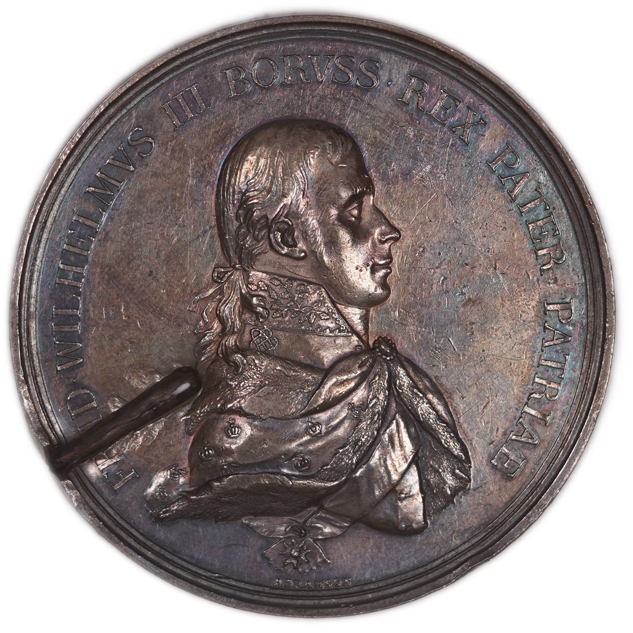 Judaica / Zionism - Prussia, State Medical Vaccination Medal - Jewish Medallist Abraham Abramson - Silvered Metal - 1 0