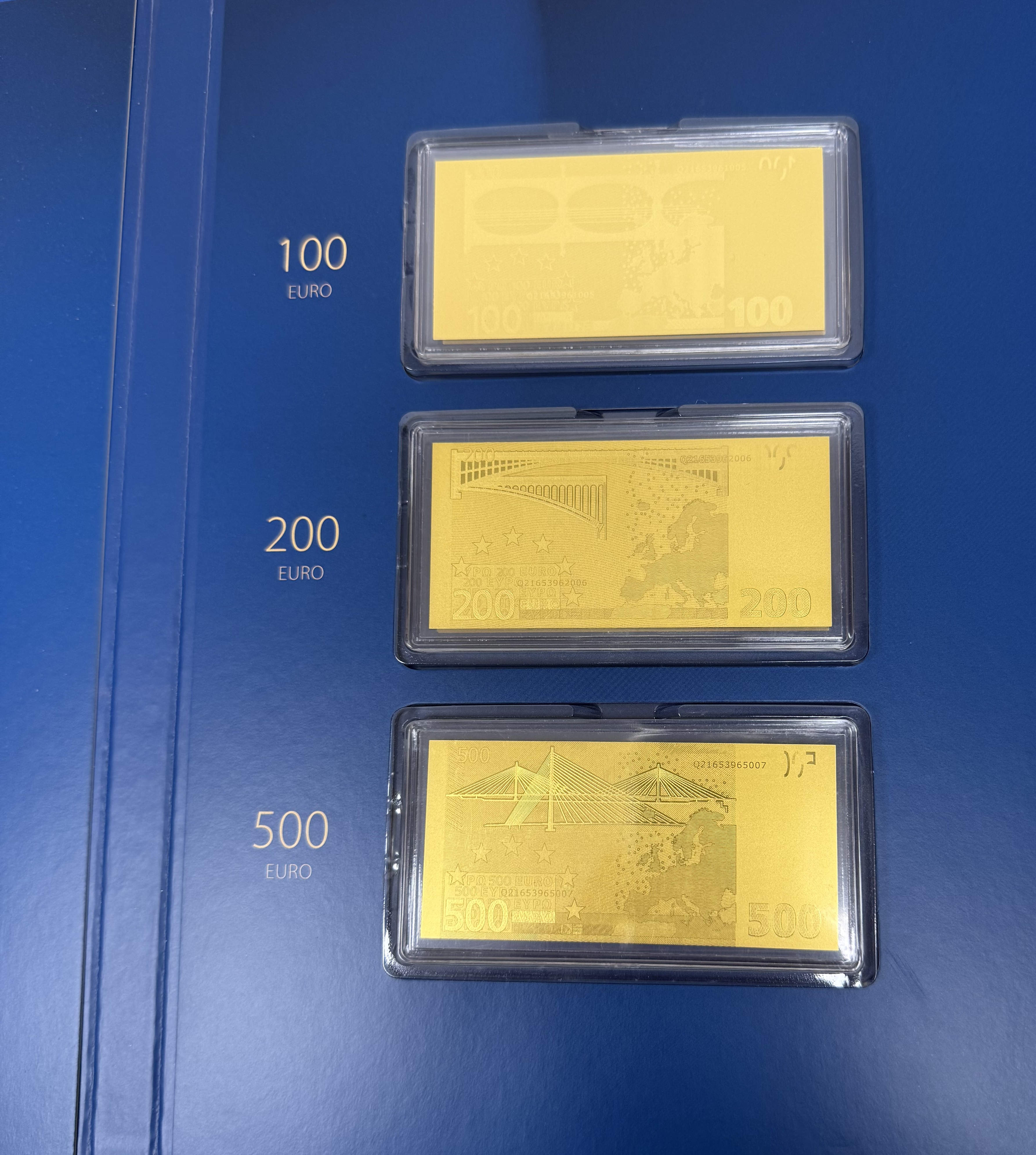 Germany - Set of 7 Gold Euro Banknotes - 15 Years of the Euro in Germany - 5, 10, 20, 50, 100, 200 and 500 Euro - ... - 1 3