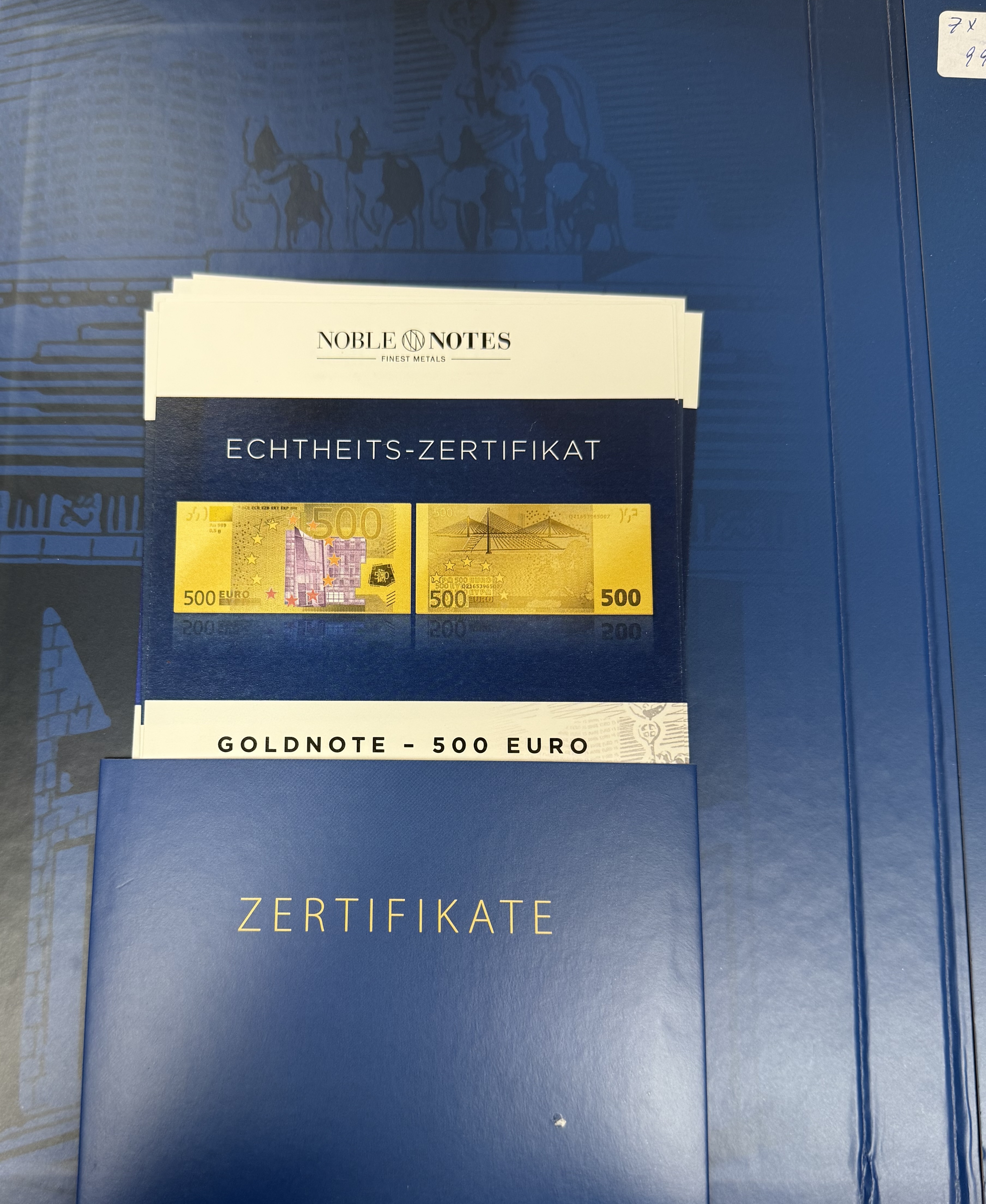 Germany - Set of 7 Gold Euro Banknotes - 15 Years of the Euro in Germany - 5, 10, 20, 50, 100, 200 and 500 Euro - ... - 1 6