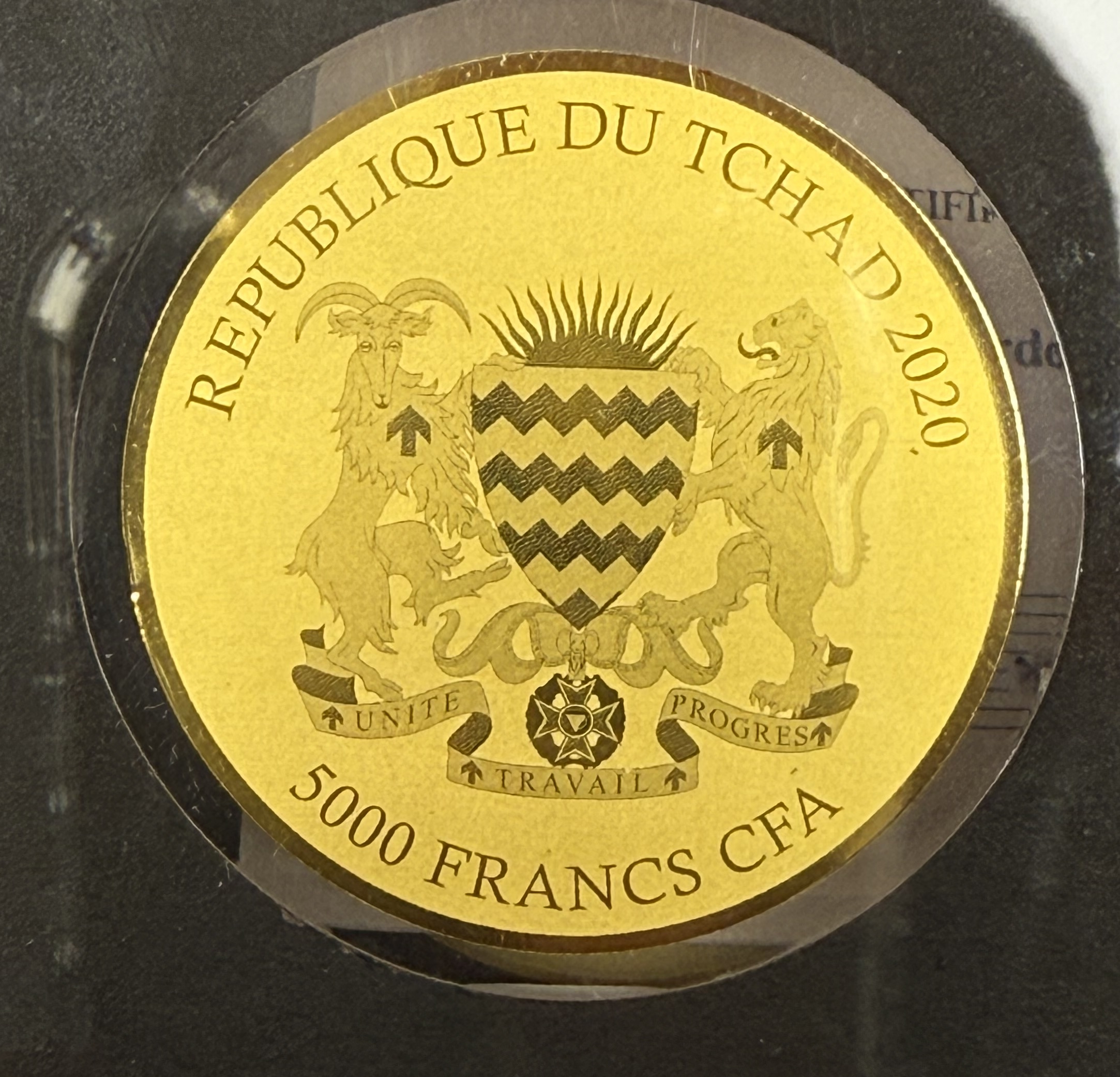 Chad - 5,000 Francs CFA 2020 - Climate Zones of the Earth - Set of 5 Gold 999 Coins and a Gold 999 Clover Bar ... - 1 15
