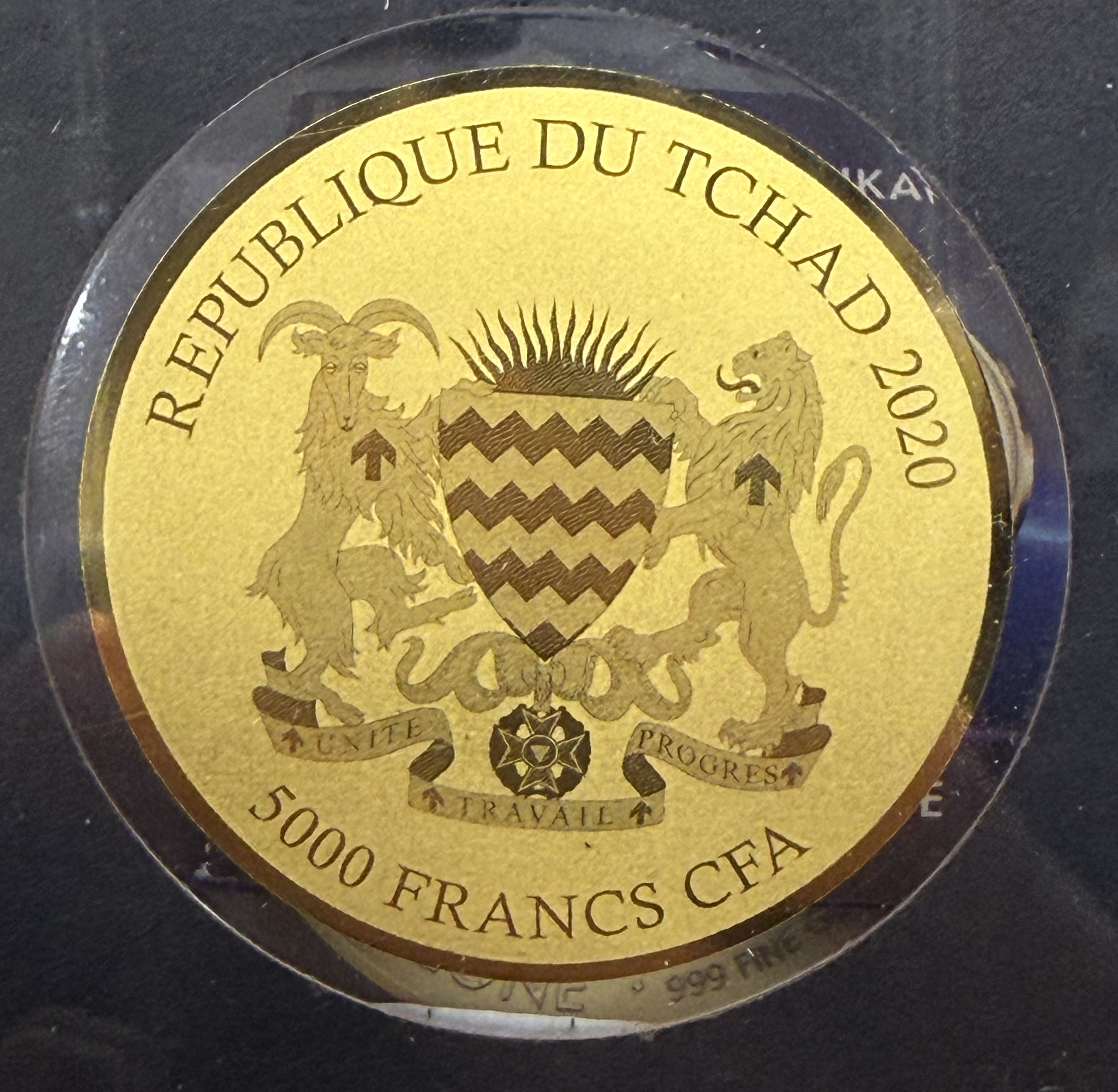 Chad - 5,000 Francs CFA 2020 - Climate Zones of the Earth - Set of 5 Gold 999 Coins and a Gold 999 Clover Bar ... - 1 9