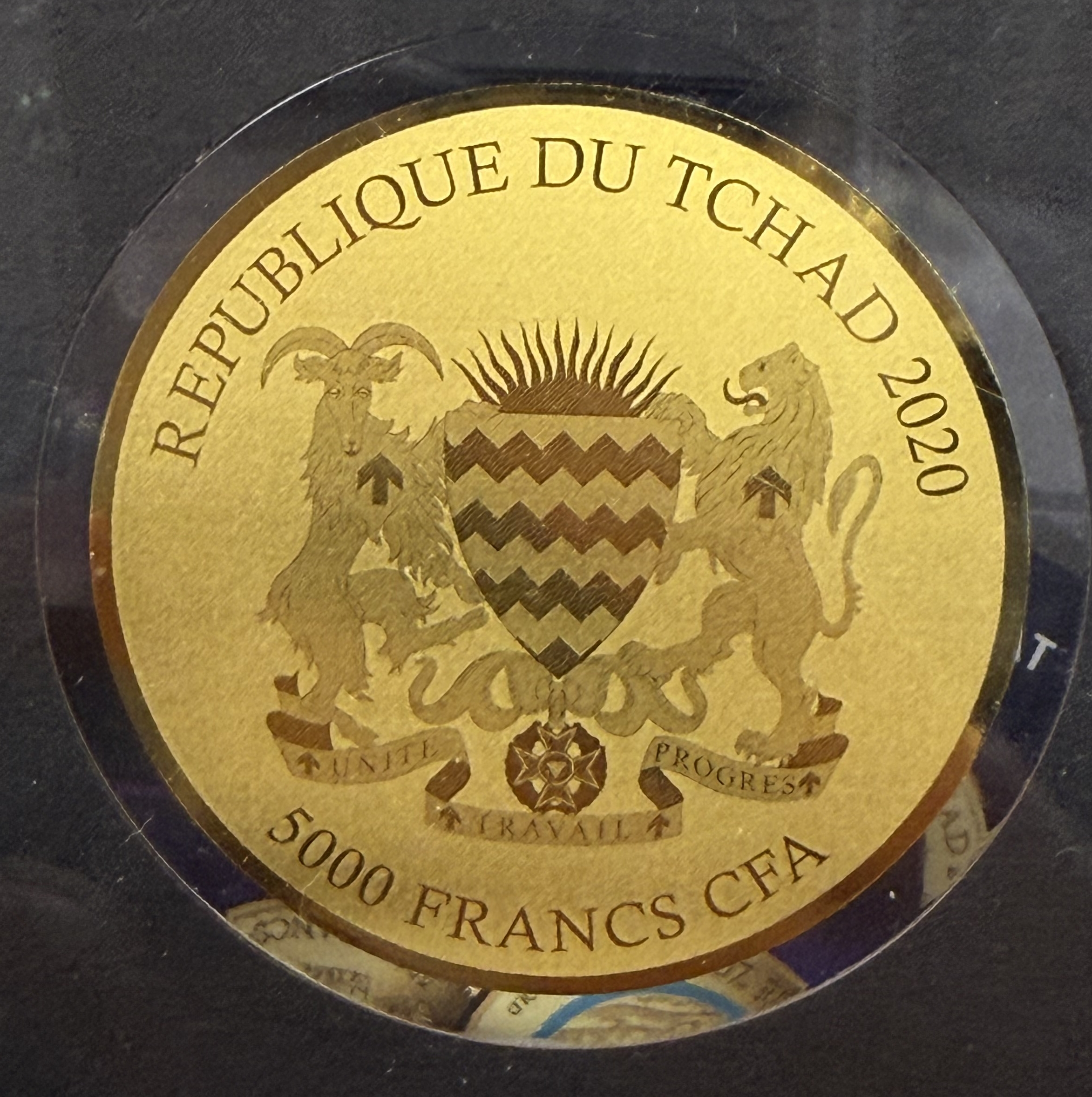 Chad - 5,000 Francs CFA 2020 - Climate Zones of the Earth - Set of 5 Gold 999 Coins and a Gold 999 Clover Bar ... - 1 11