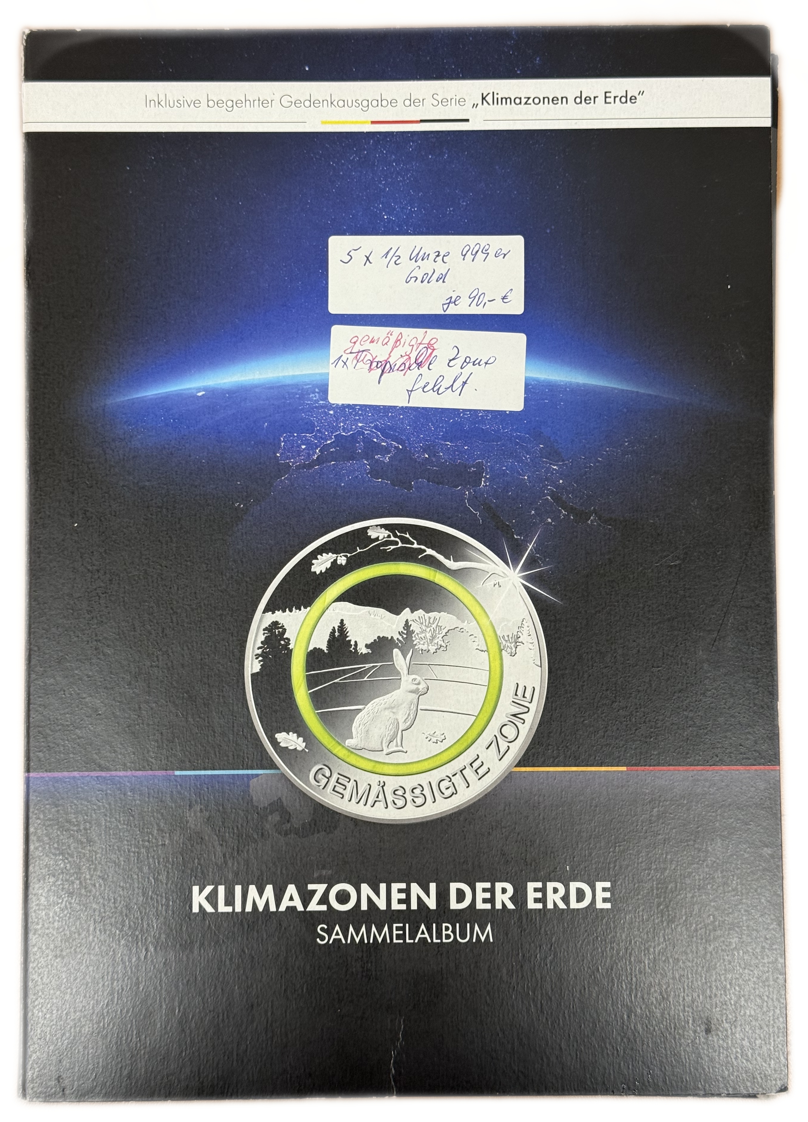 Chad - 5,000 Francs CFA 2020 - Climate Zones of the Earth - Set of 5 Gold 999 Coins and a Gold 999 Clover Bar ... - 1 3