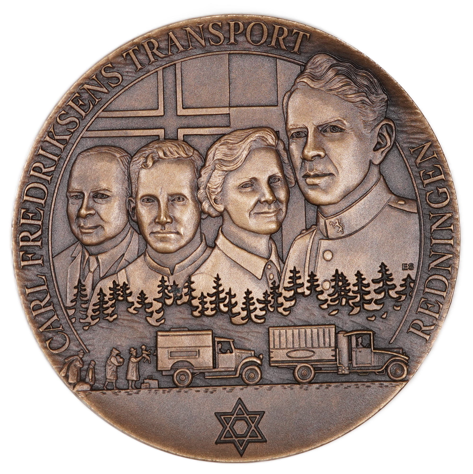Judaica / Zionism - Denmark - Rescue of Danish Jews During the Holocaust - Bronze Medal - 1 0
