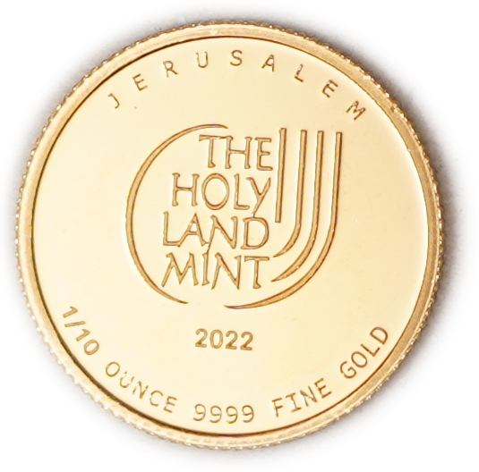 Israel - Dove of Peace 2022 - Holy Land Mint Gold Medal - Gold 999.9, 1/10oz (3.11g) - 1 0