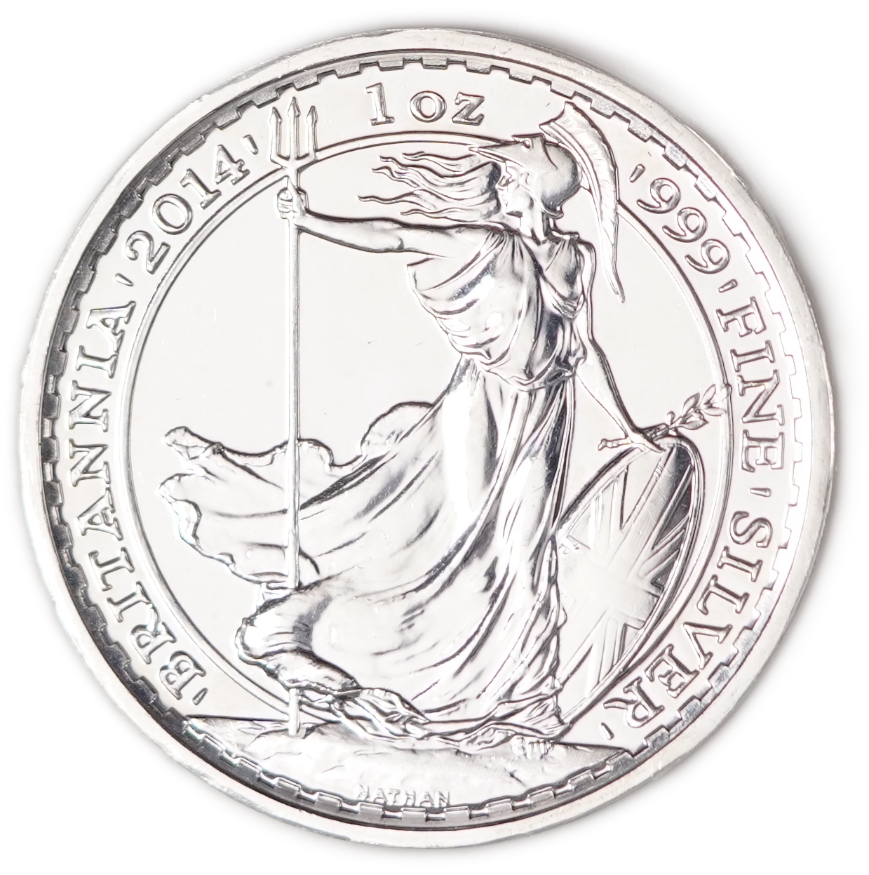 Great Britain - 2 Pounds 2014 Britannia - Silver 999, 31.21g (31.1g Pure Silver, 1 oz.) - 1 1