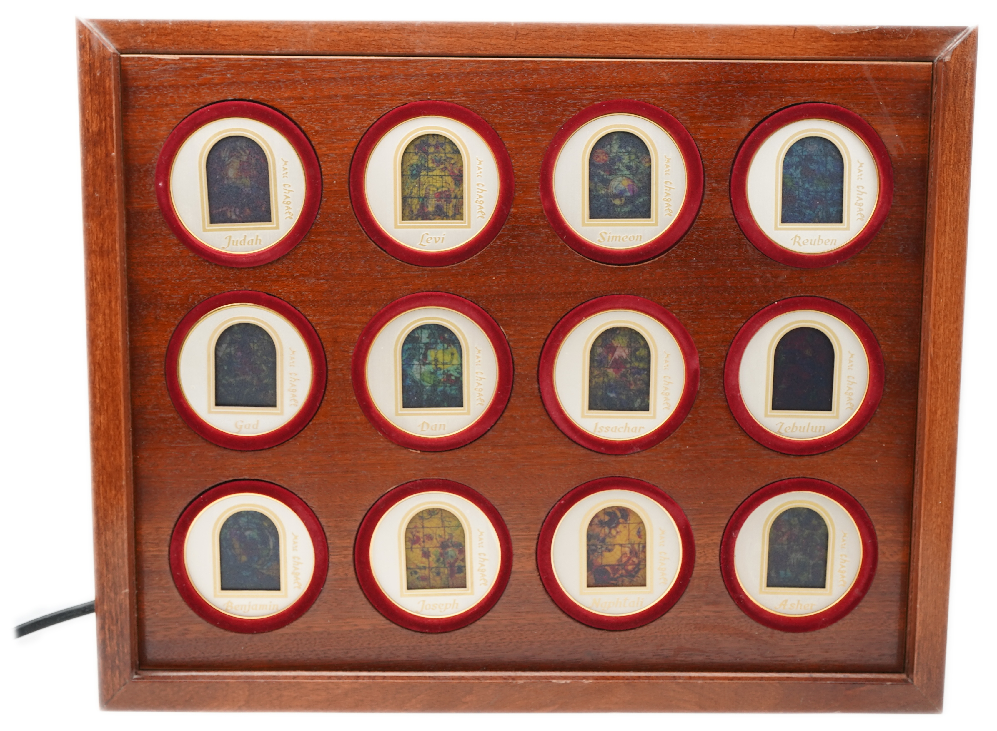 Israel - Marc Chagall, Windows of the Twelve Tribes of Israel - Set of 12 Medals Incorporating Sterling Silver and ... - 1 15
