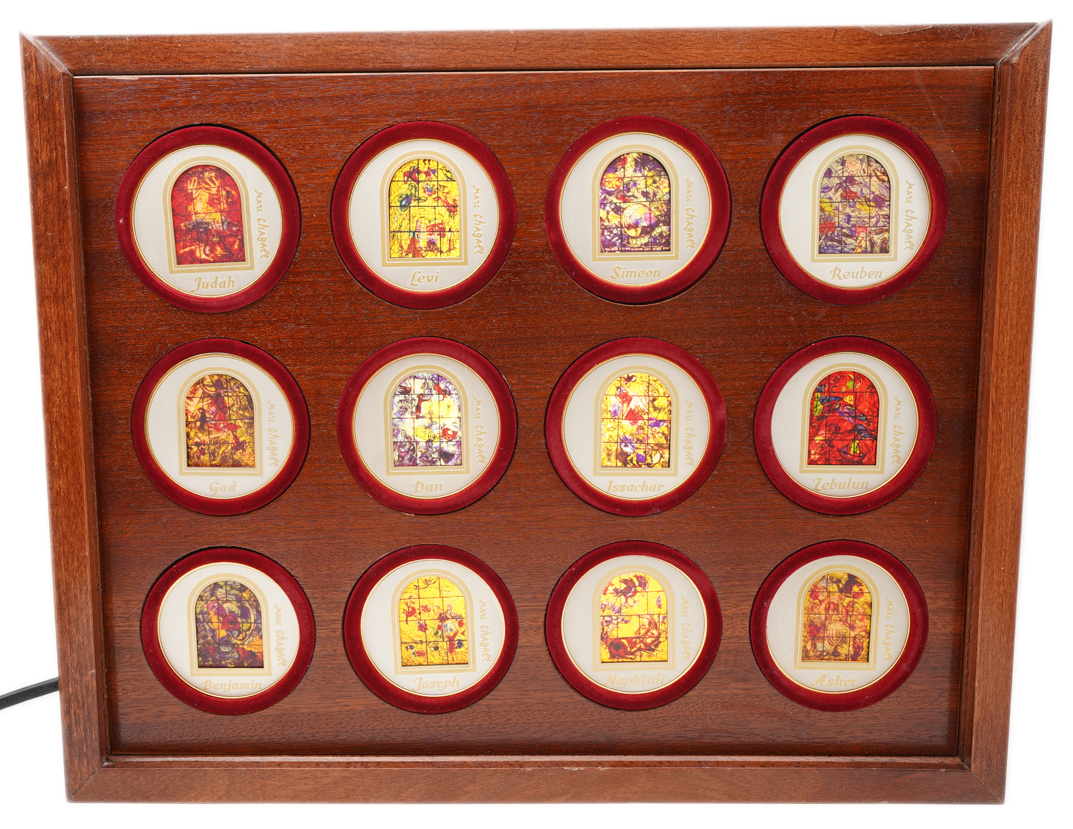 Israel - Marc Chagall, Windows of the Twelve Tribes of Israel - Set of 12 Medals Incorporating Sterling Silver and ... - 1 11