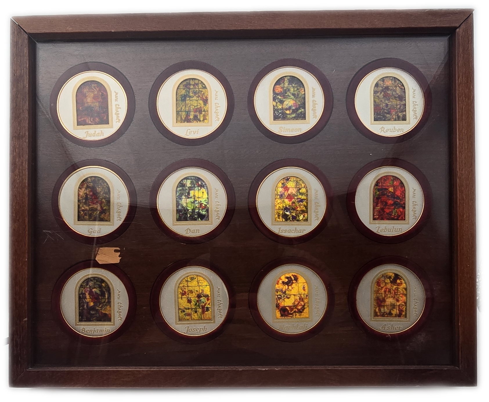 Israel - Marc Chagall, Windows of the Twelve Tribes of Israel - Set of 12 Medals Incorporating Sterling Silver and ... - 1 18