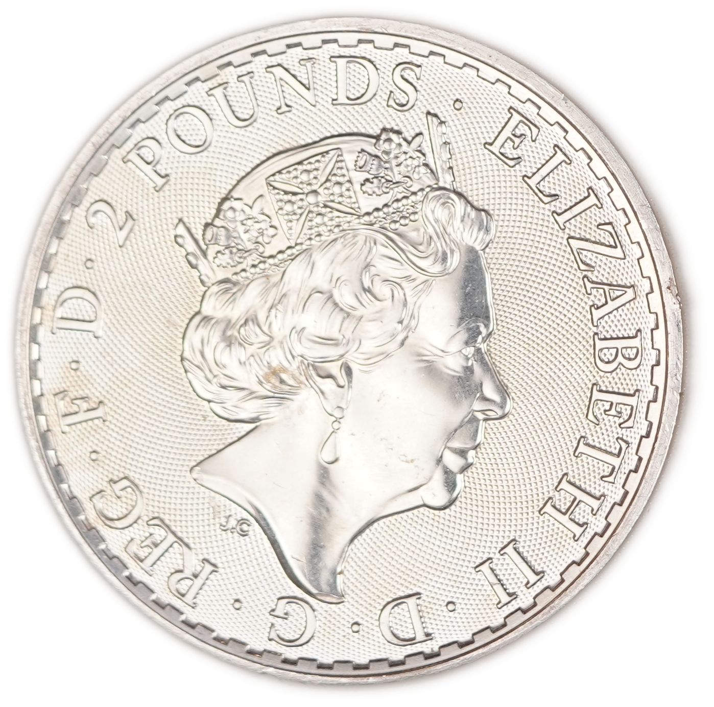 Great Britain - 2 Pounds 2023, Britannia, Queen Elizabeth II Version - .999 Silver, One Ounce (Approximately 31.1 g ... - 1 1