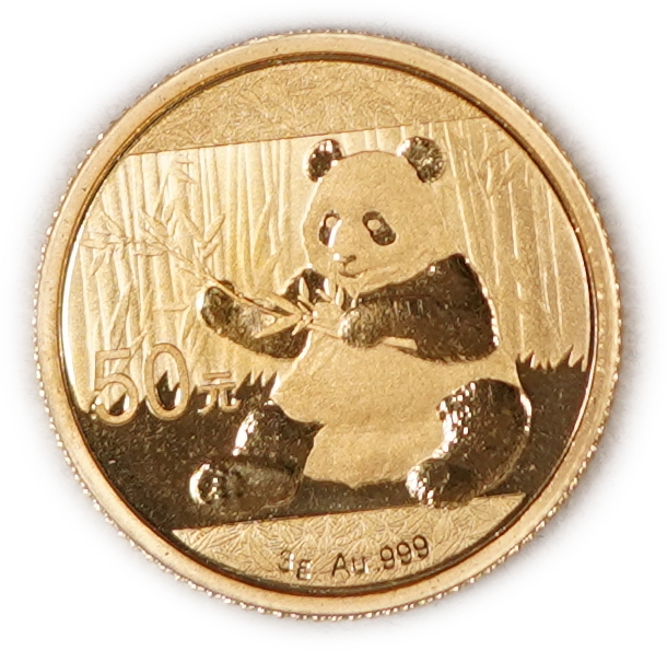China - 50 Yuan 2017 - Gold Panda - Gold 999, 3g (0.096 oz.) - 1 1