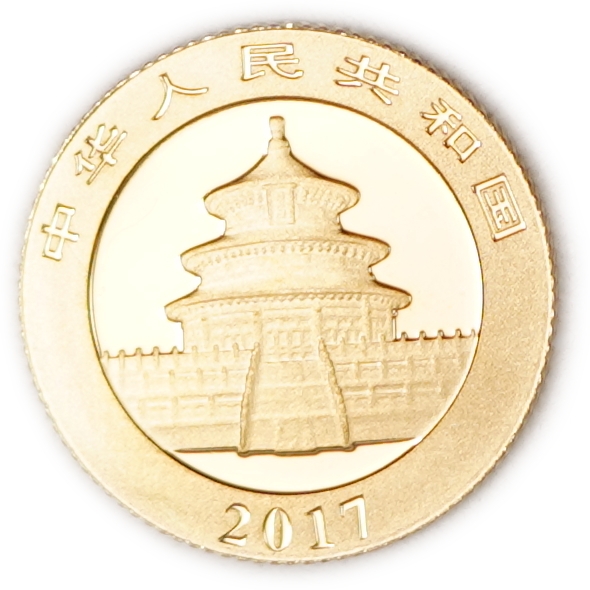 China - 50 Yuan 2017 - Gold Panda - Gold 999, 3g (0.096 oz.) - 1 3