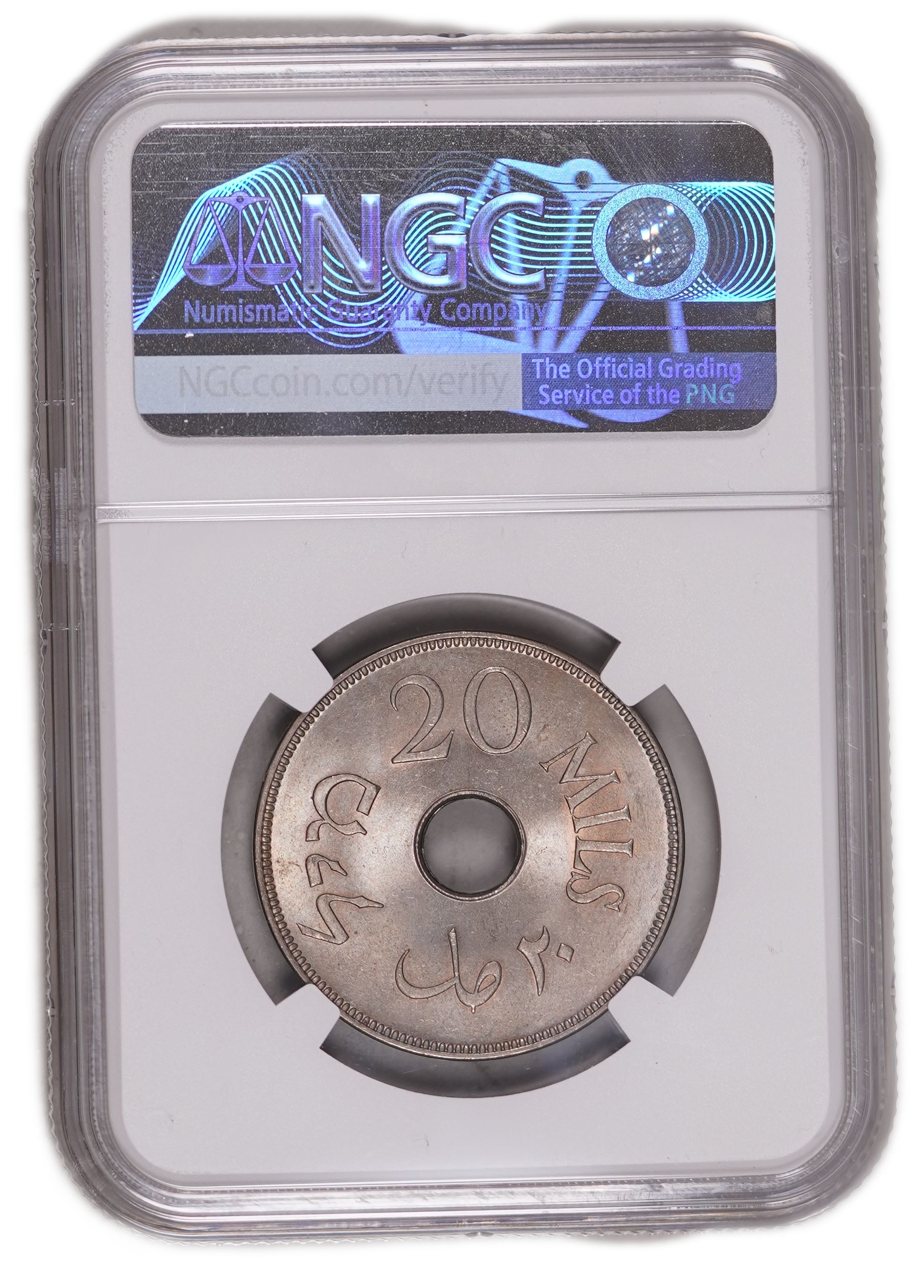 Palestine - 20 Mils 1927 - KM# 5 - NGC MS 65 - 1 3