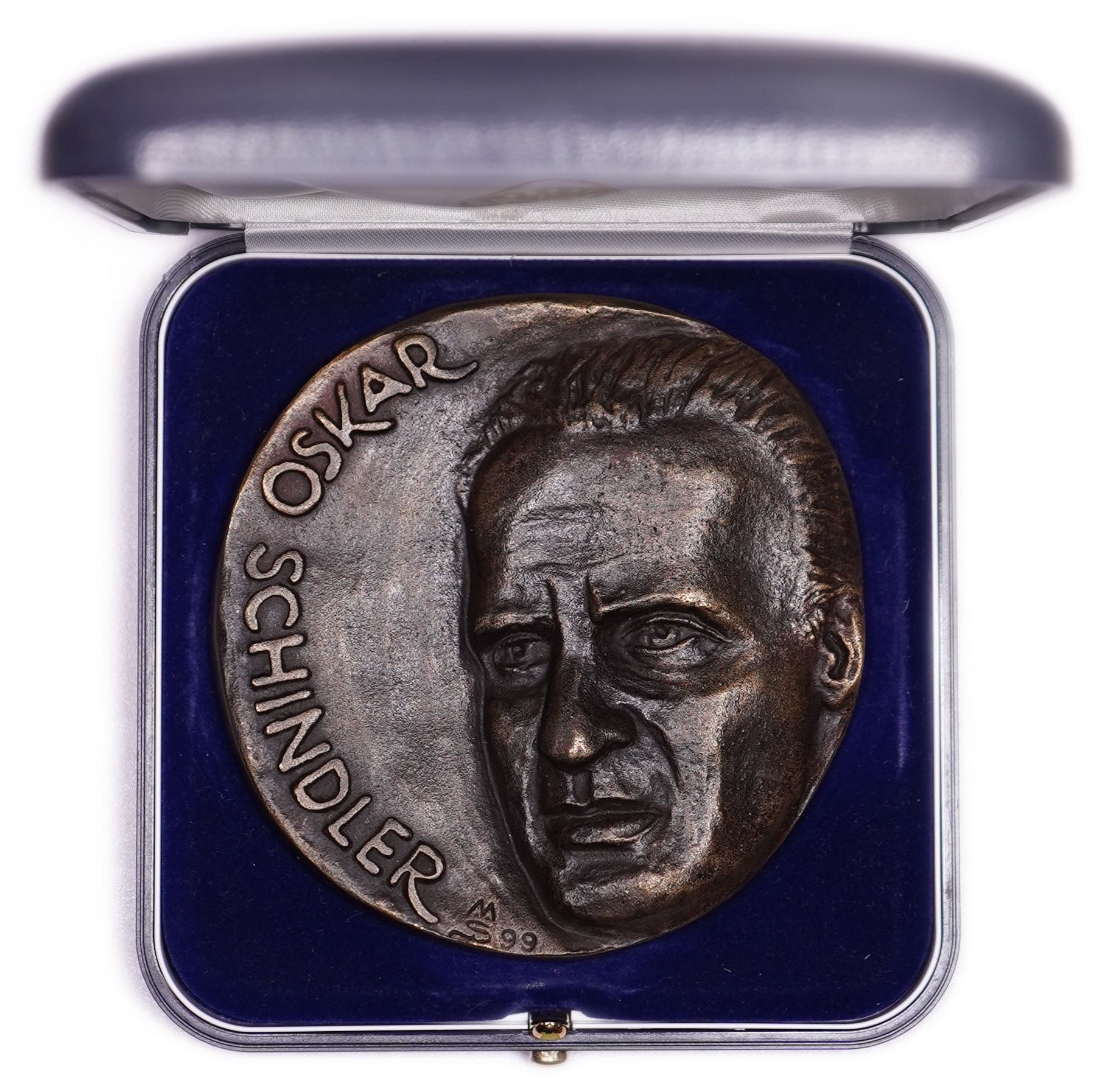 Judaica / Zionism - Oskar Schindler Commemorative Medal, 1999 - 1 2