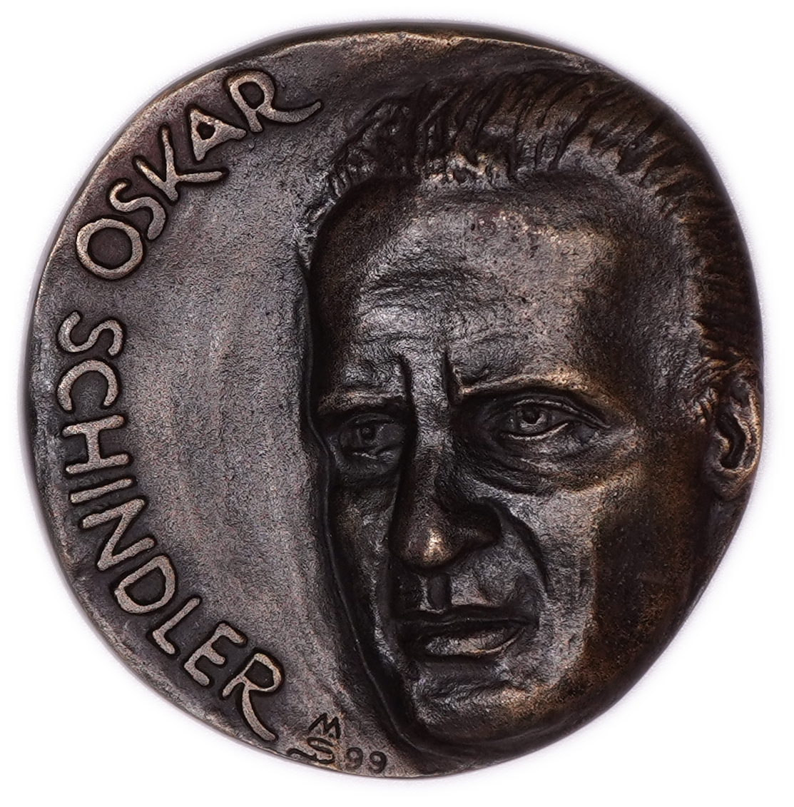 Judaica / Zionism - Oskar Schindler Commemorative Medal, 1999 - 1 0
